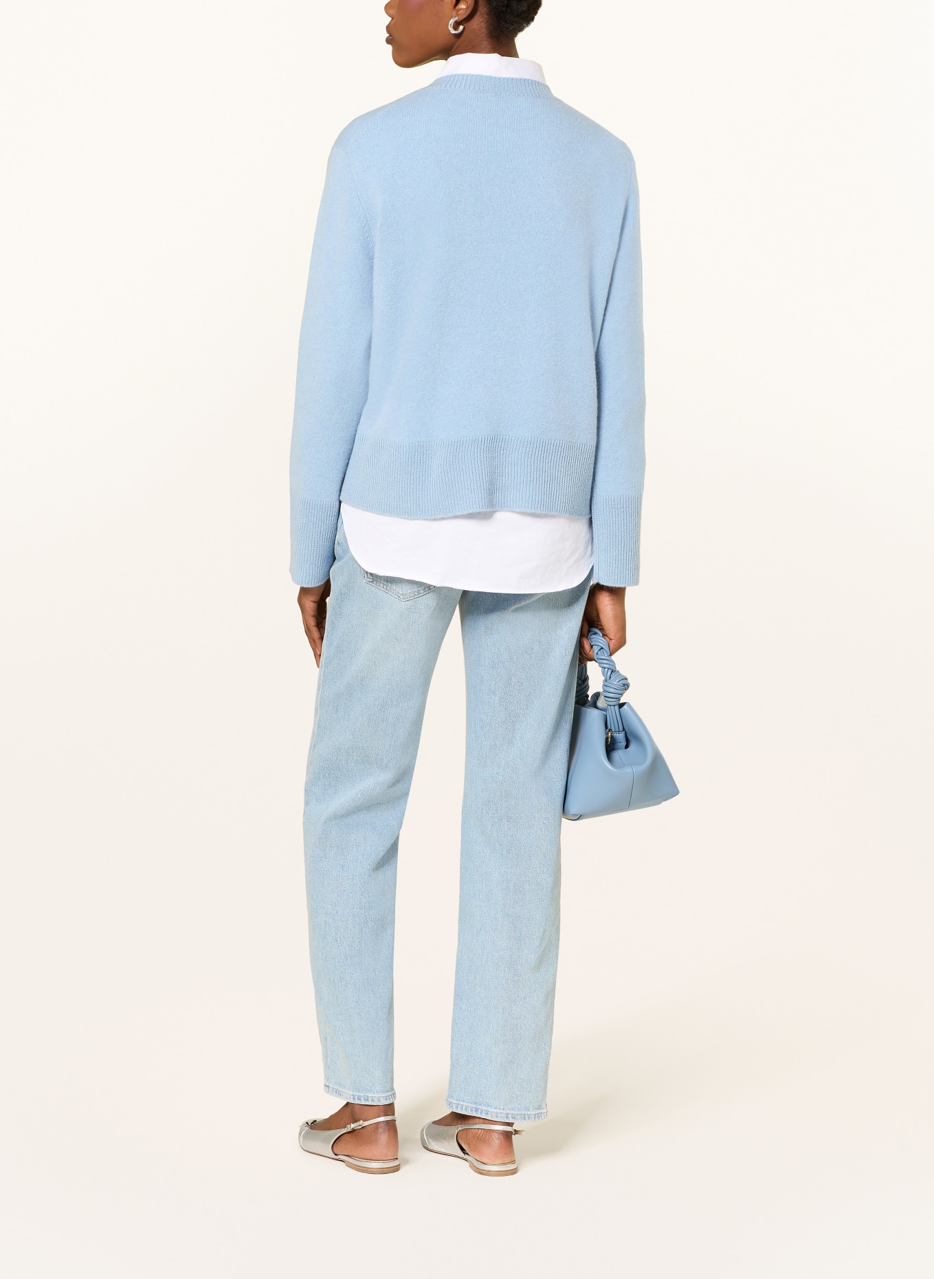 FTC CASHMERE Cashmere-Pullover: HELLBLAU