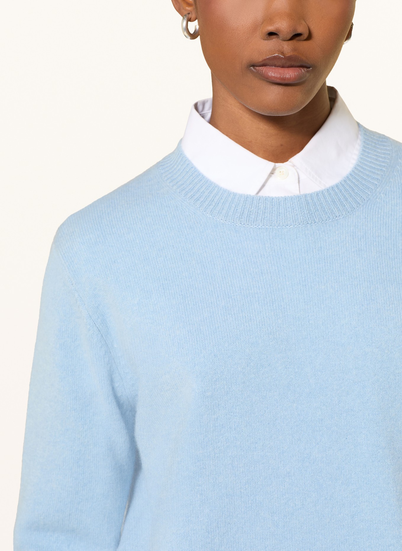 FTC CASHMERE Cashmere-Pullover: HELLBLAU