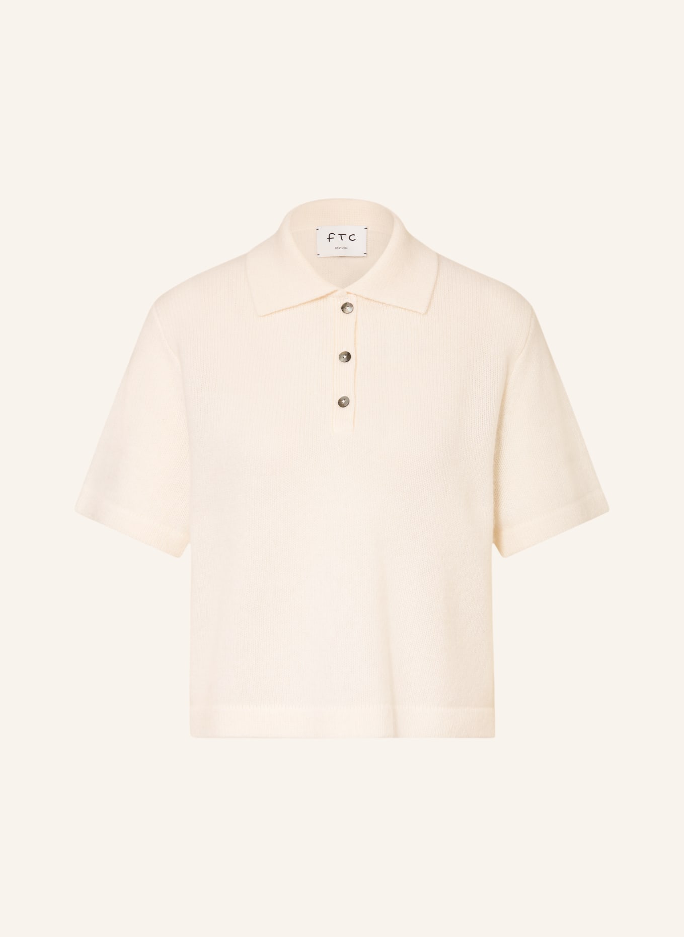 FTC CASHMERE Cashmere knit shirt: WHITE