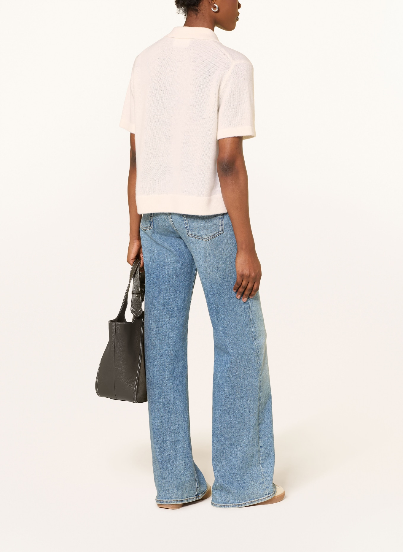 FTC CASHMERE Cashmere knit shirt: WHITE