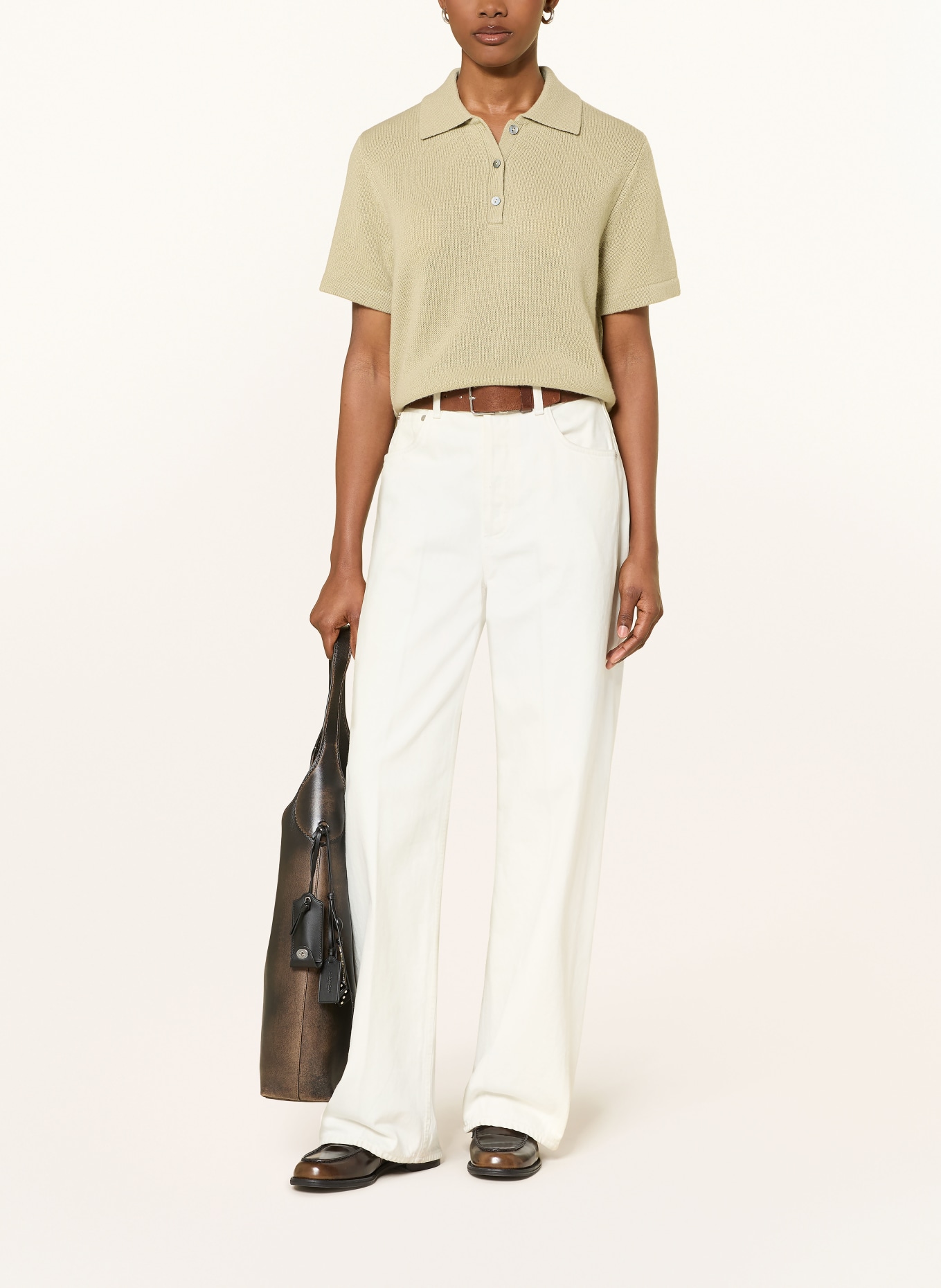 FTC CASHMERE Strickshirt aus Cashmere: OLIV