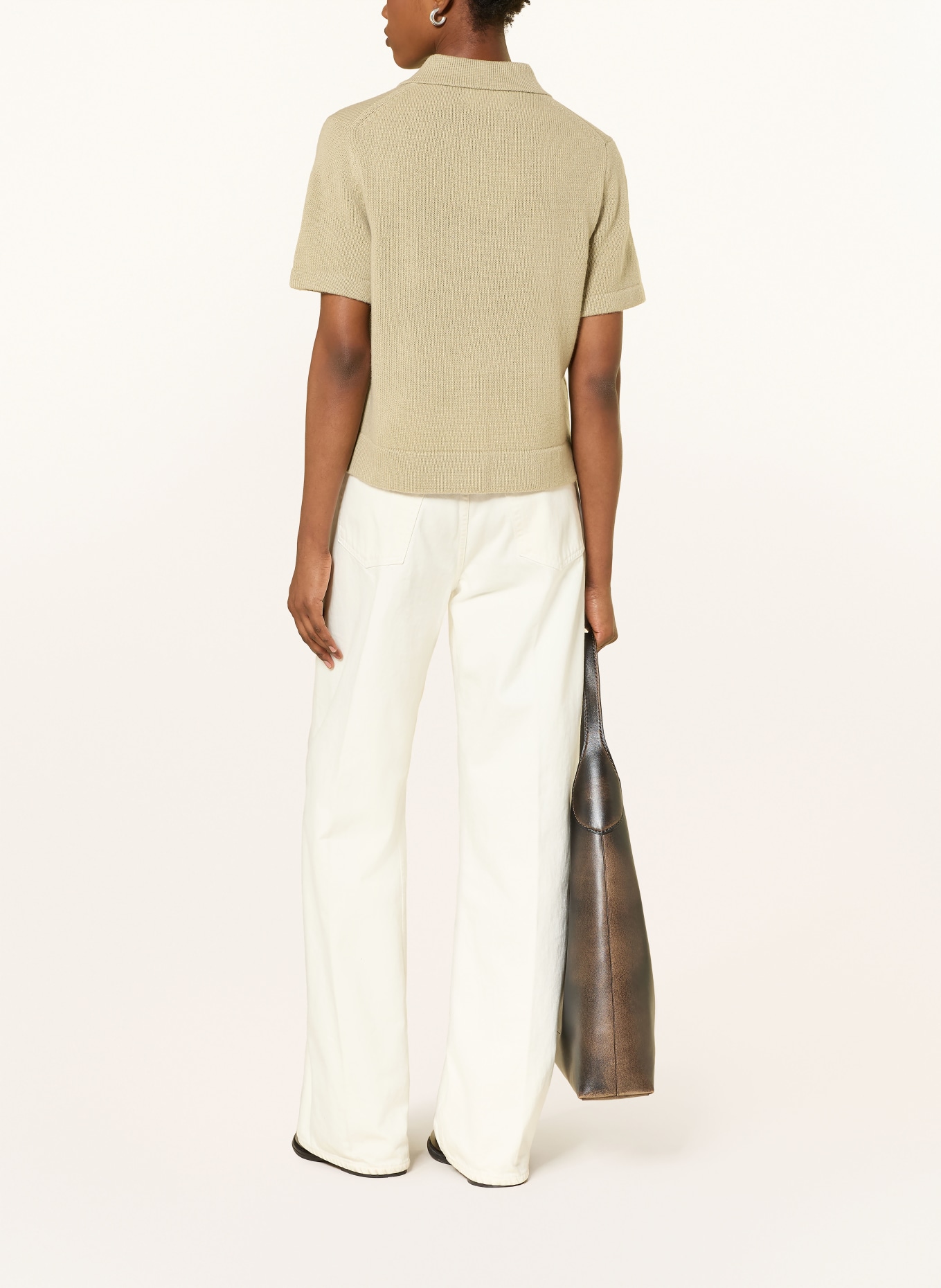 FTC CASHMERE Strickshirt aus Cashmere: OLIV