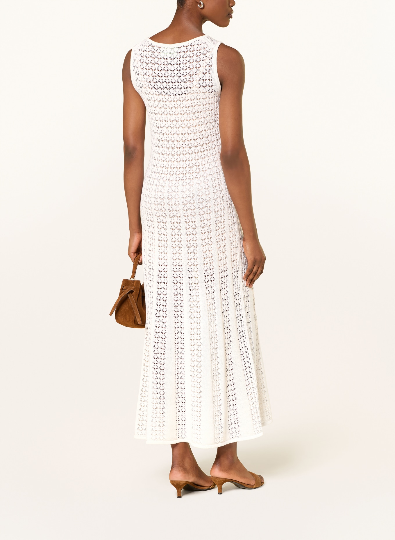 FTC CASHMERE gebreide jurk: ECRU