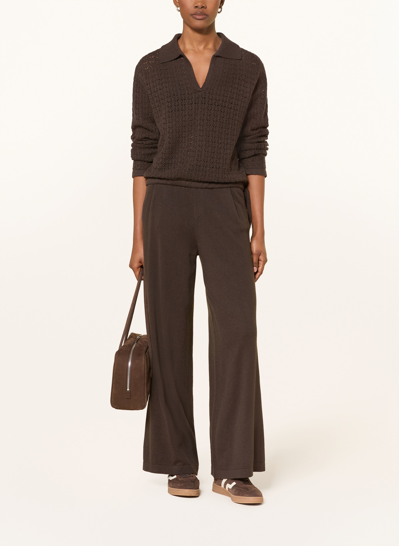 FTC CASHMERE Cashmere-Pullover: DUNKELBRAUN