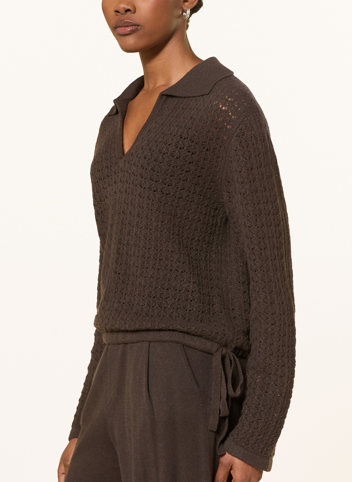 FTC CASHMERE Cashmere-Pullover: DUNKELBRAUN