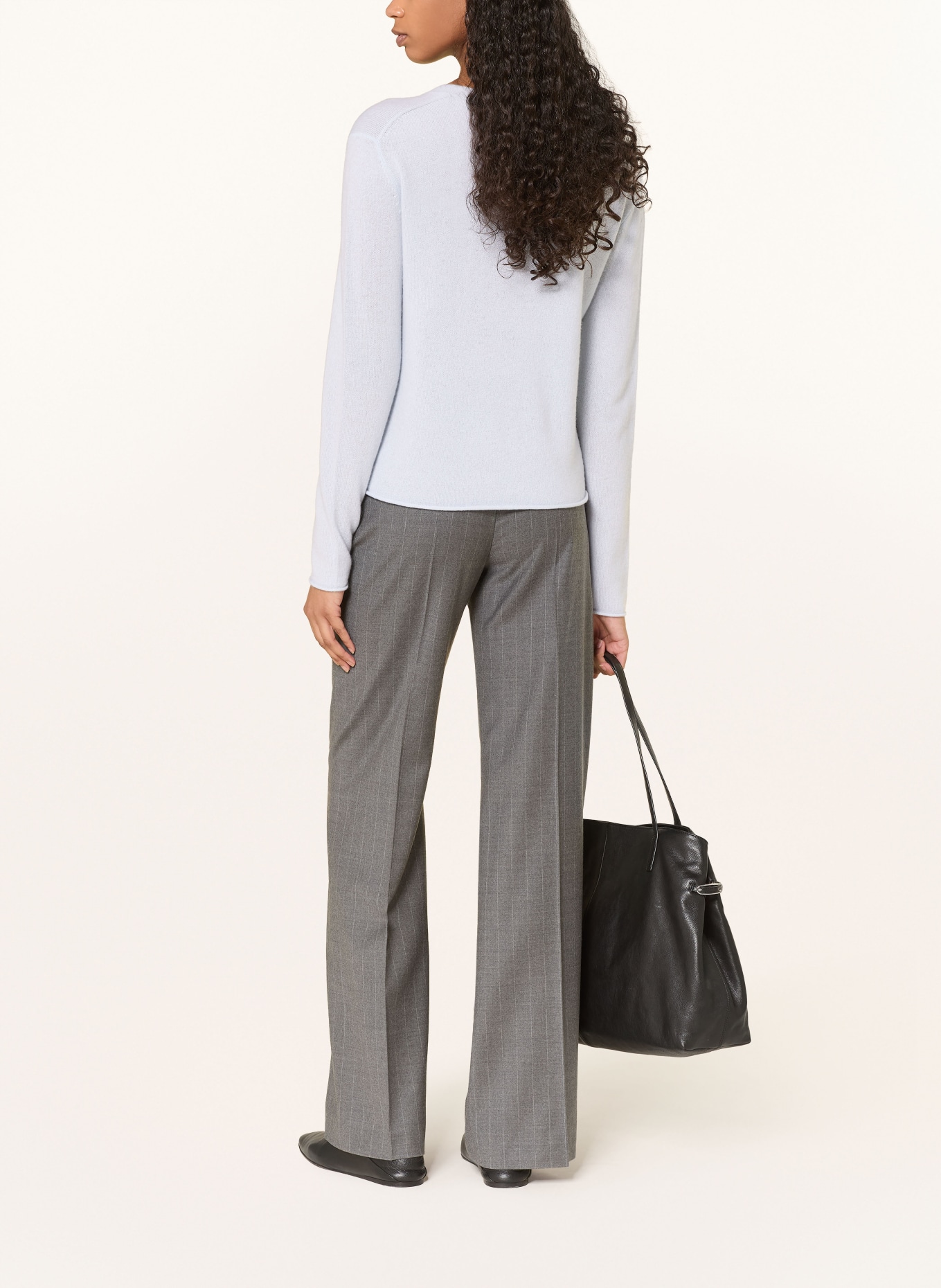 FTC CASHMERE Strickjacke aus Cashmere: HELLBLAU