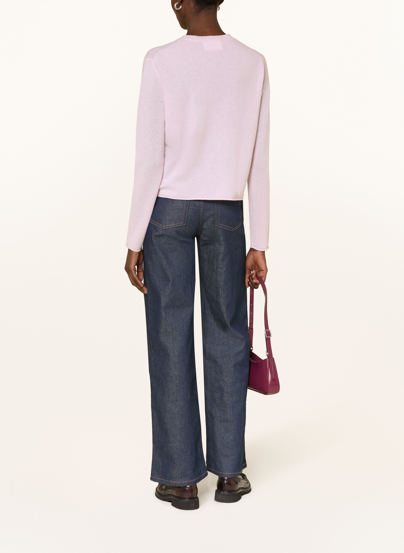 FTC CASHMERE Strickjacke aus Cashmere: HELLROSA