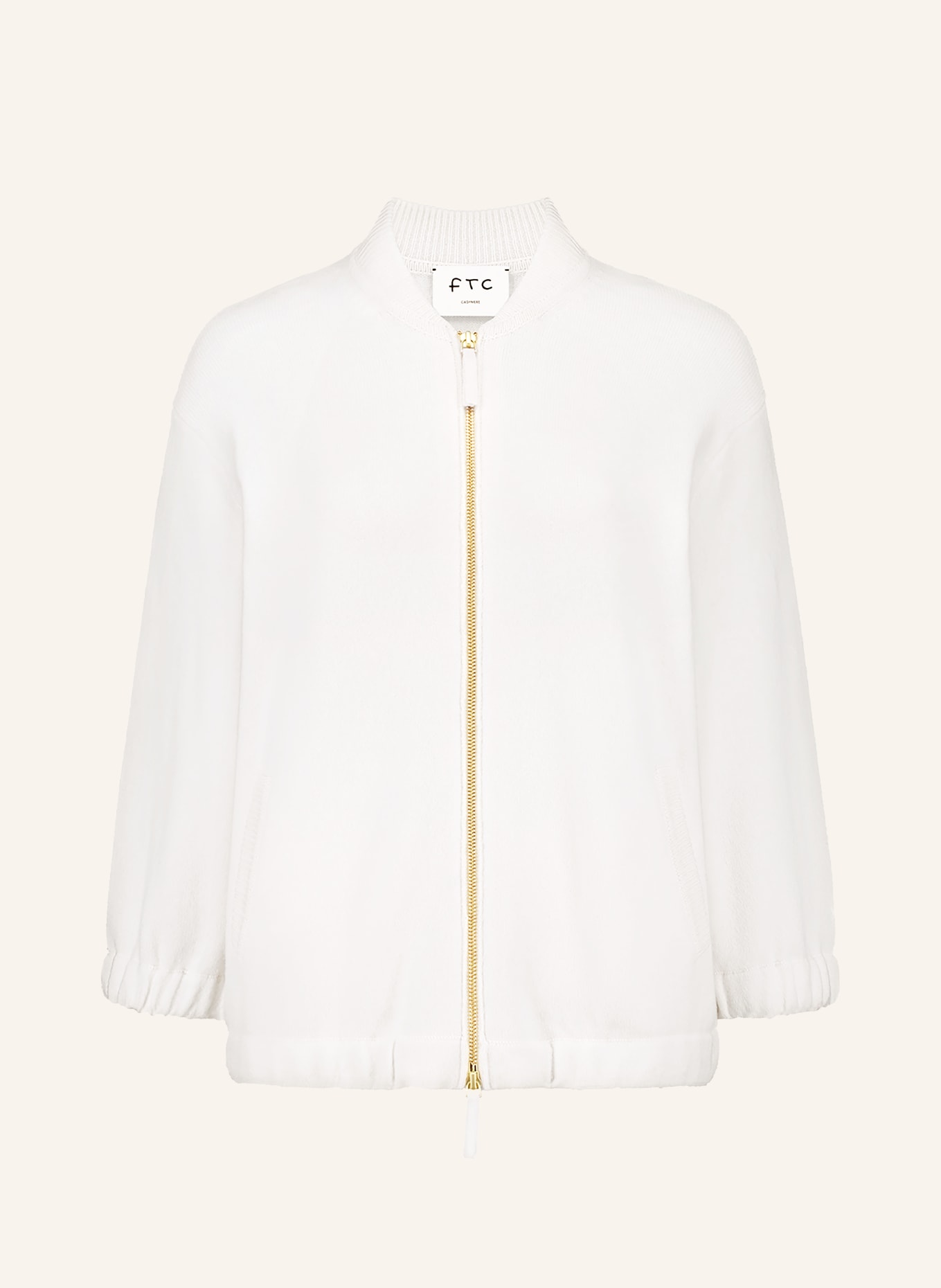 FTC CASHMERE Strickjacke aus Cashmere: WEISS