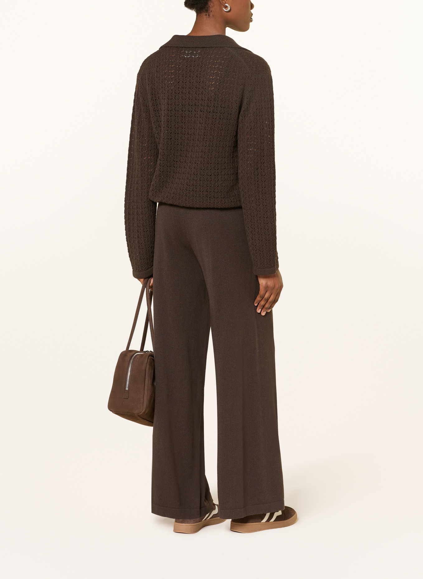 FTC CASHMERE Marlenehose: DUNKELBRAUN