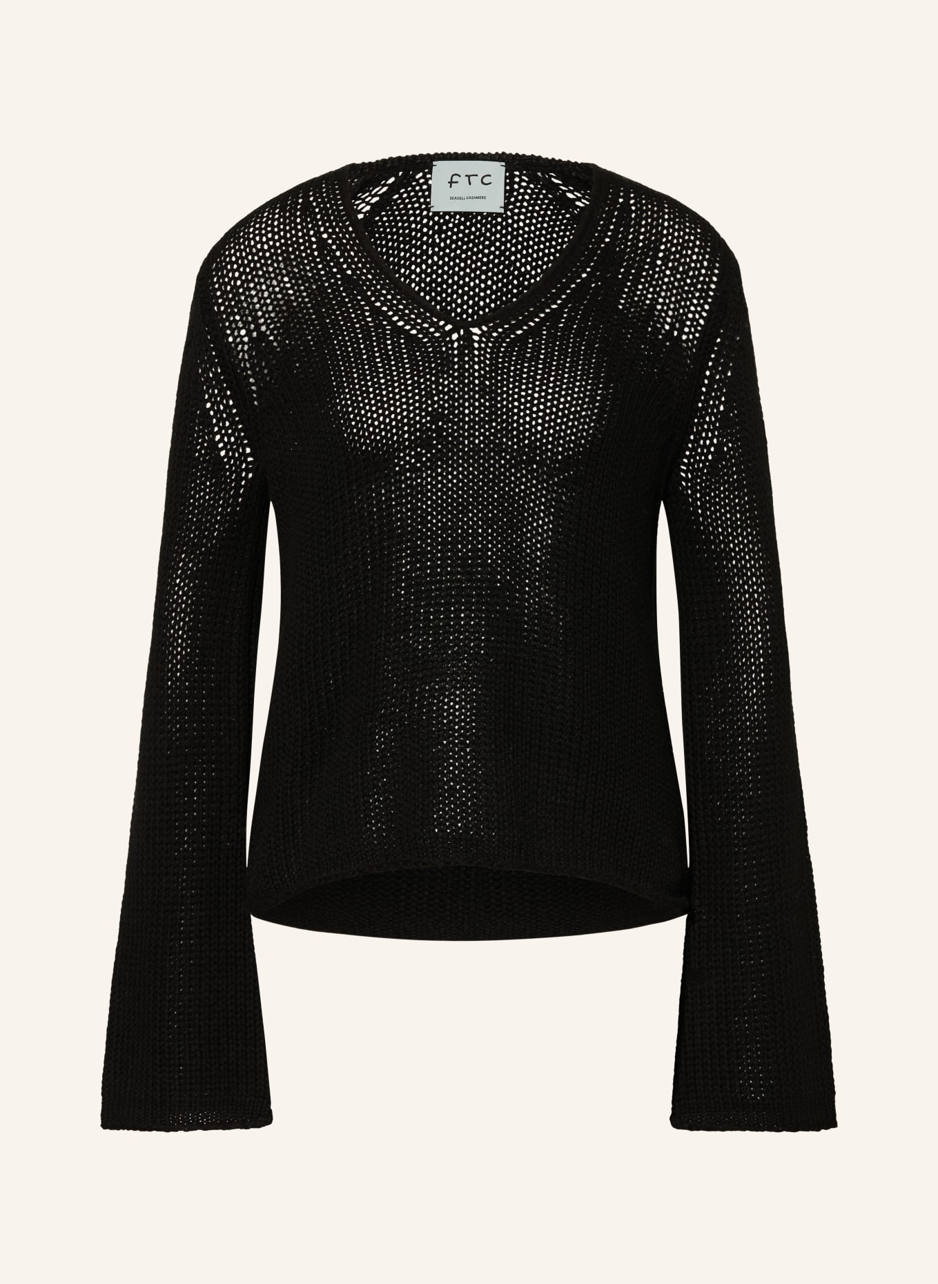 FTC CASHMERE Pullover mit Cashmere: SCHWARZ