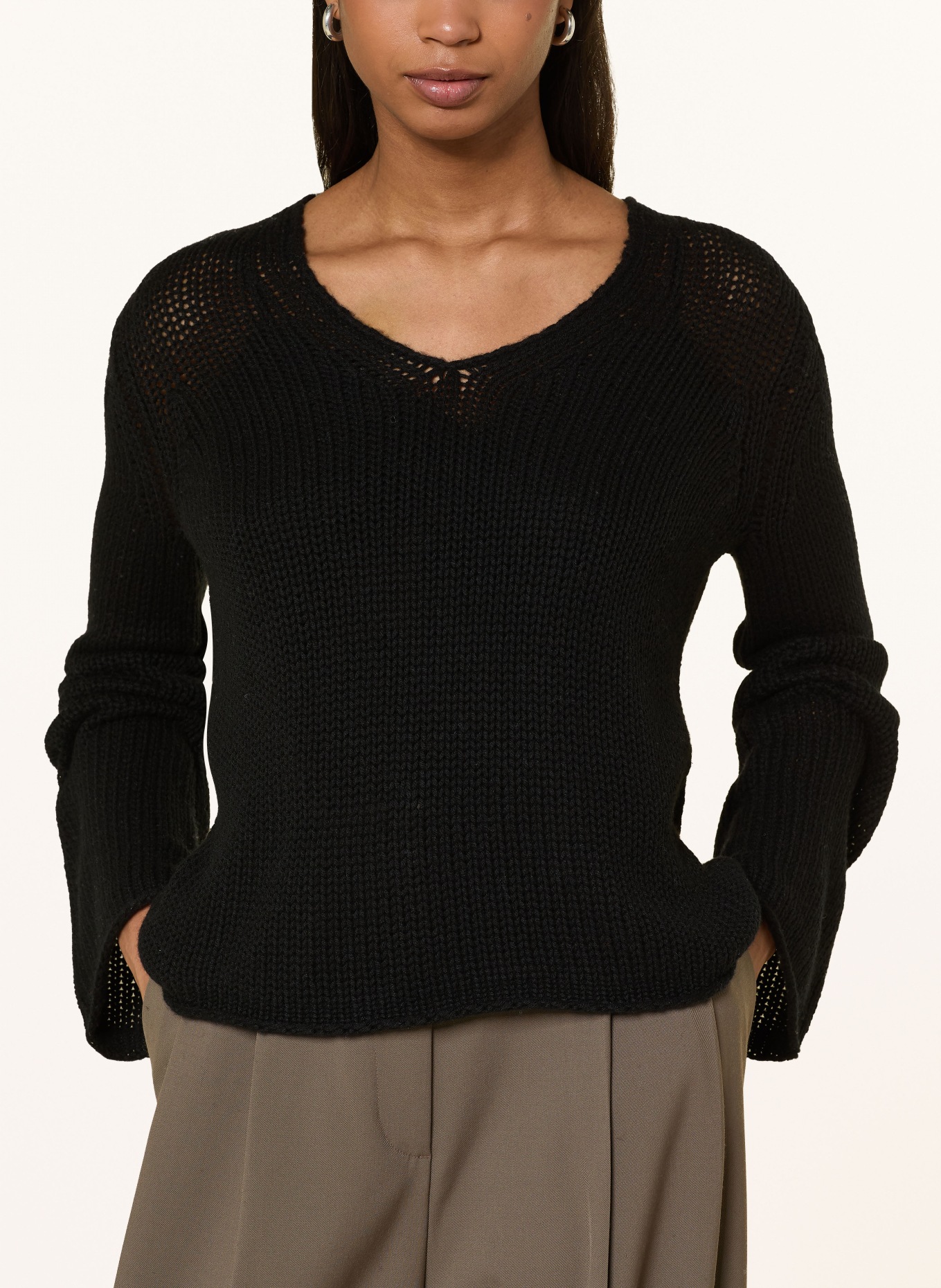 FTC CASHMERE Pullover mit Cashmere: SCHWARZ