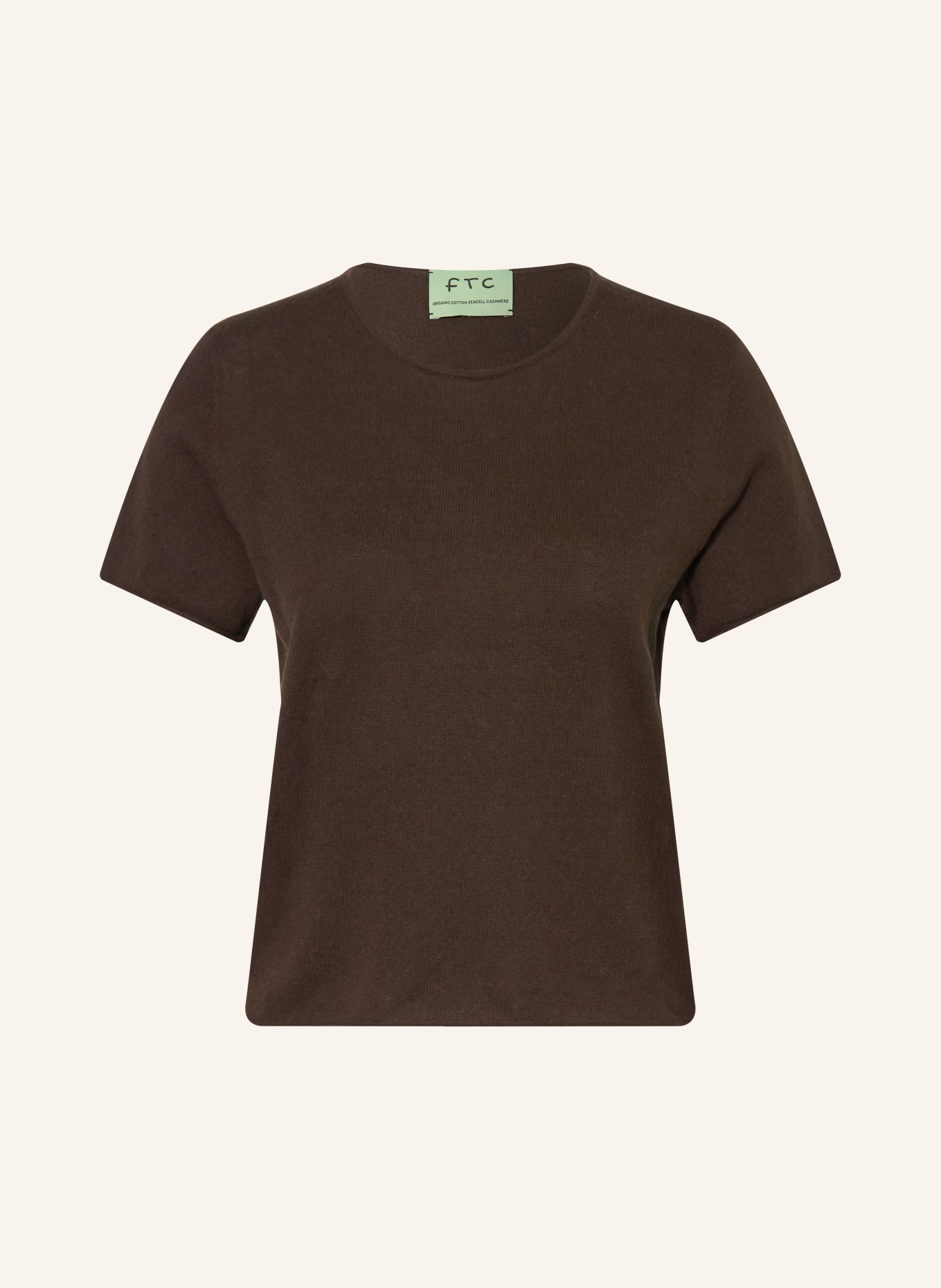 FTC CASHMERE Strickshirt: BRAUN