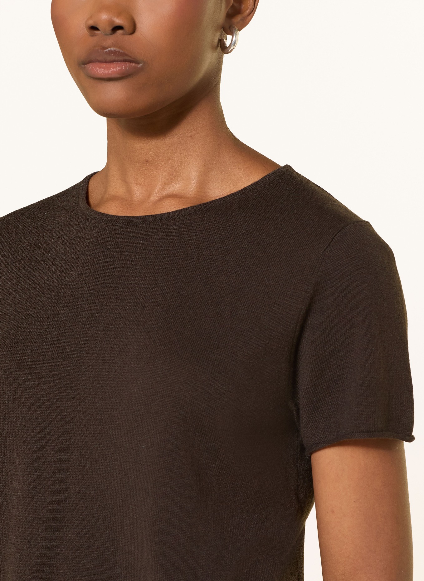 FTC CASHMERE Strickshirt: BRAUN