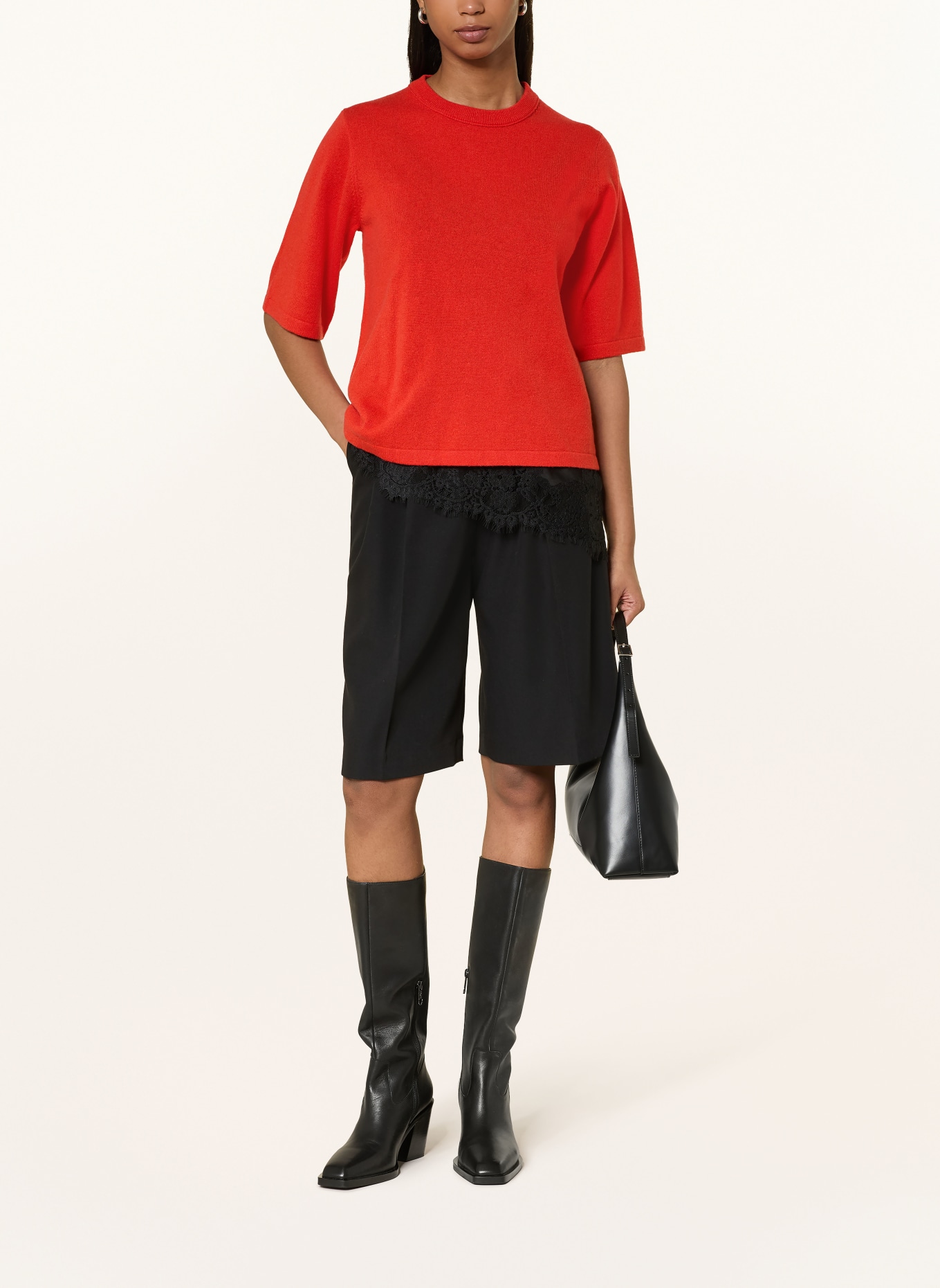 FTC CASHMERE Strickshirt aus Cashmere: ROT