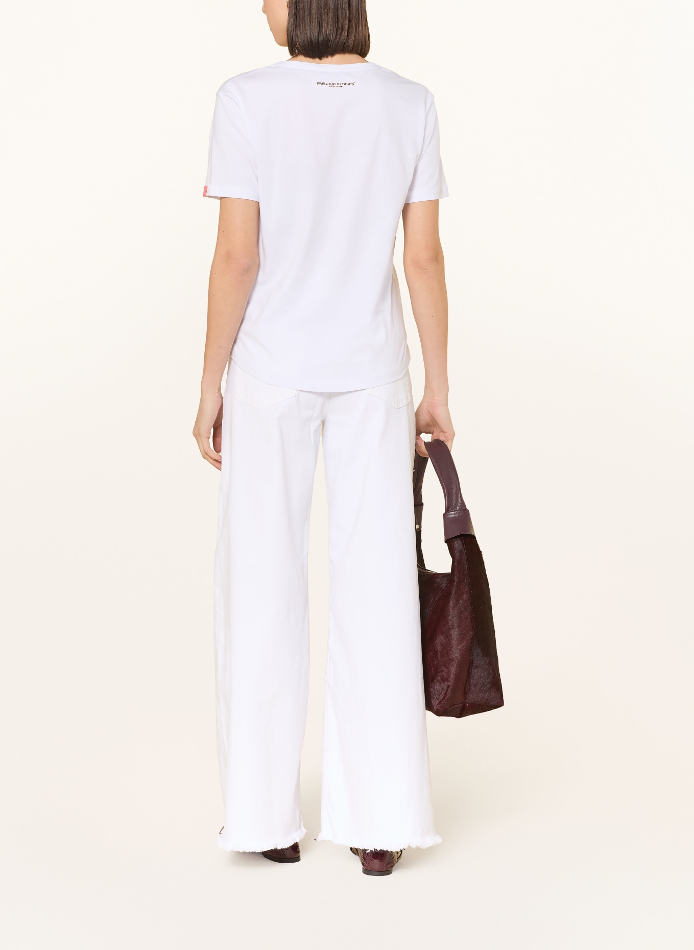 FRIEDA & FREDDIES T-shirt: WHITE / GOLD / RED