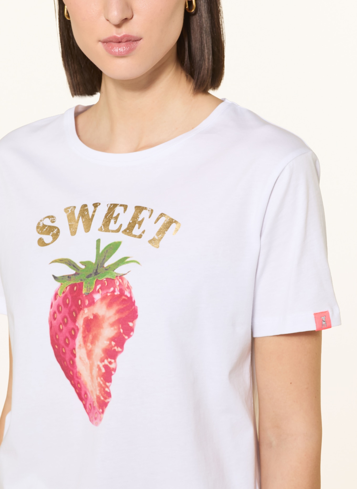 FRIEDA & FREDDIES T-shirt: WHITE / GOLD / RED