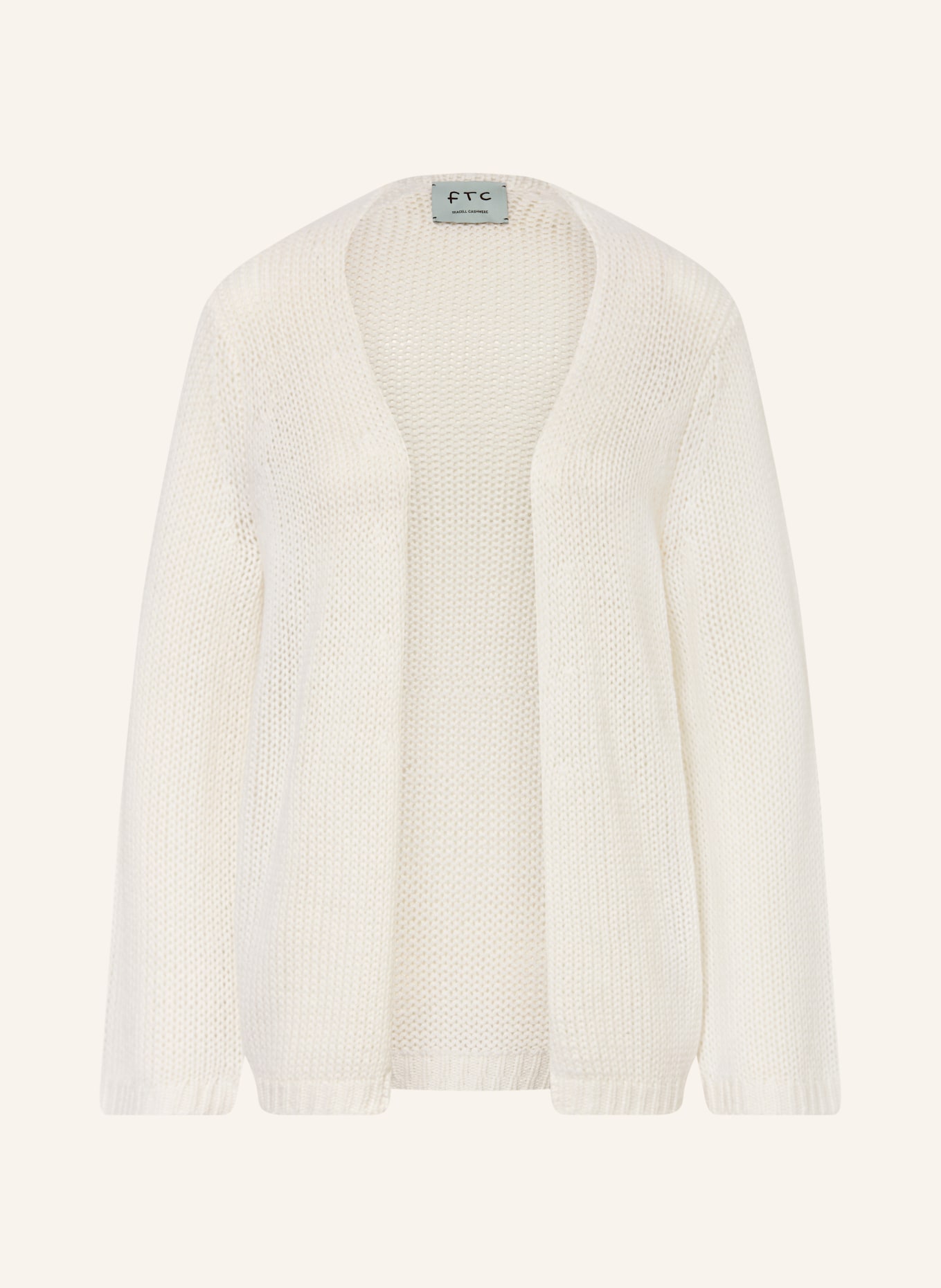 FTC CASHMERE Strickhülle mit Cashmere: ECRU