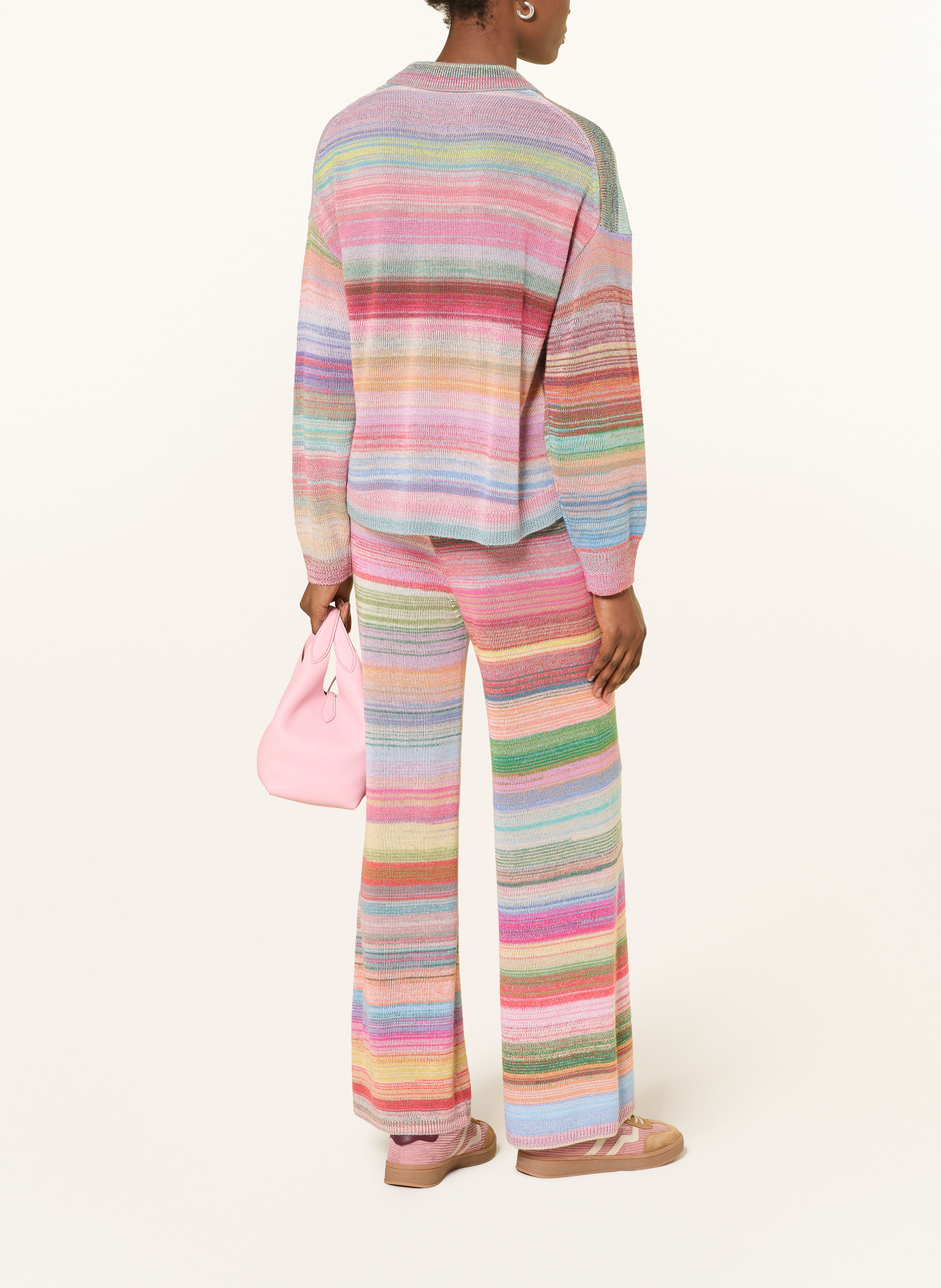 FTC CASHMERE Strickhose mit Cashmere: ORANGE / GELB / GRÜN