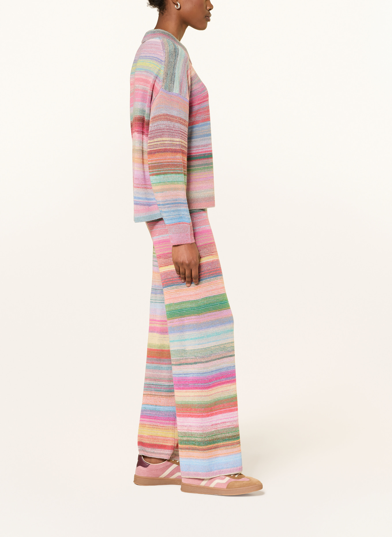 FTC CASHMERE Strickhose mit Cashmere: ORANGE / GELB / GRÜN