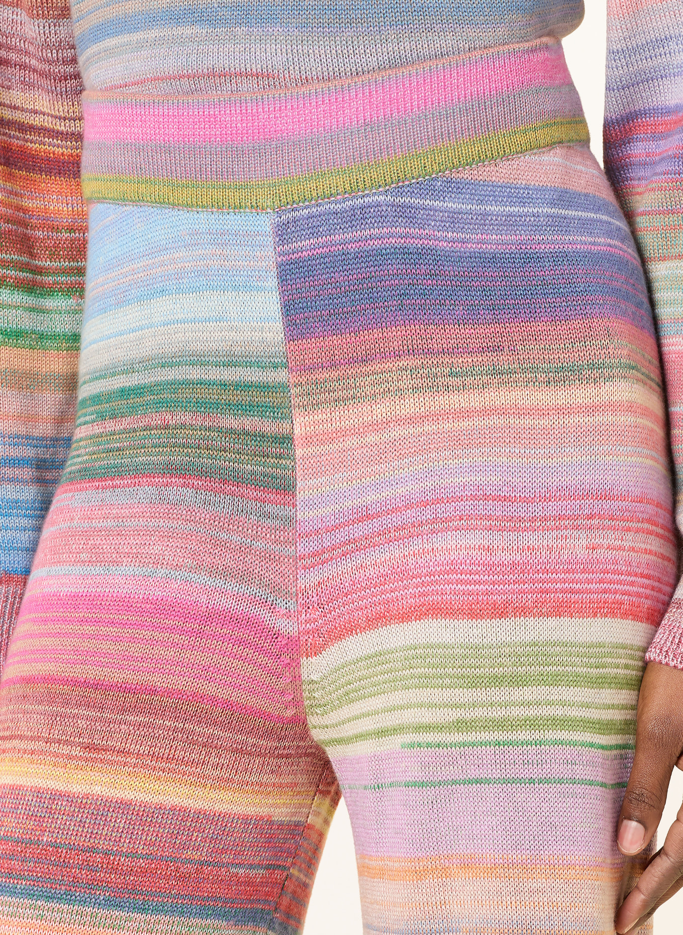 FTC CASHMERE Strickhose mit Cashmere: ORANGE / GELB / GRÜN