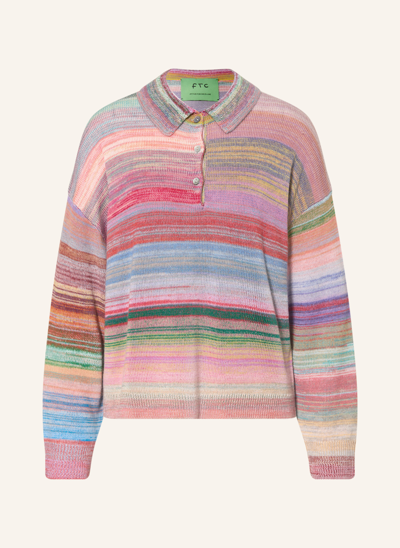 FTC CASHMERE Pullover mit Cashmere: PINK / LILA / DUNKELROT