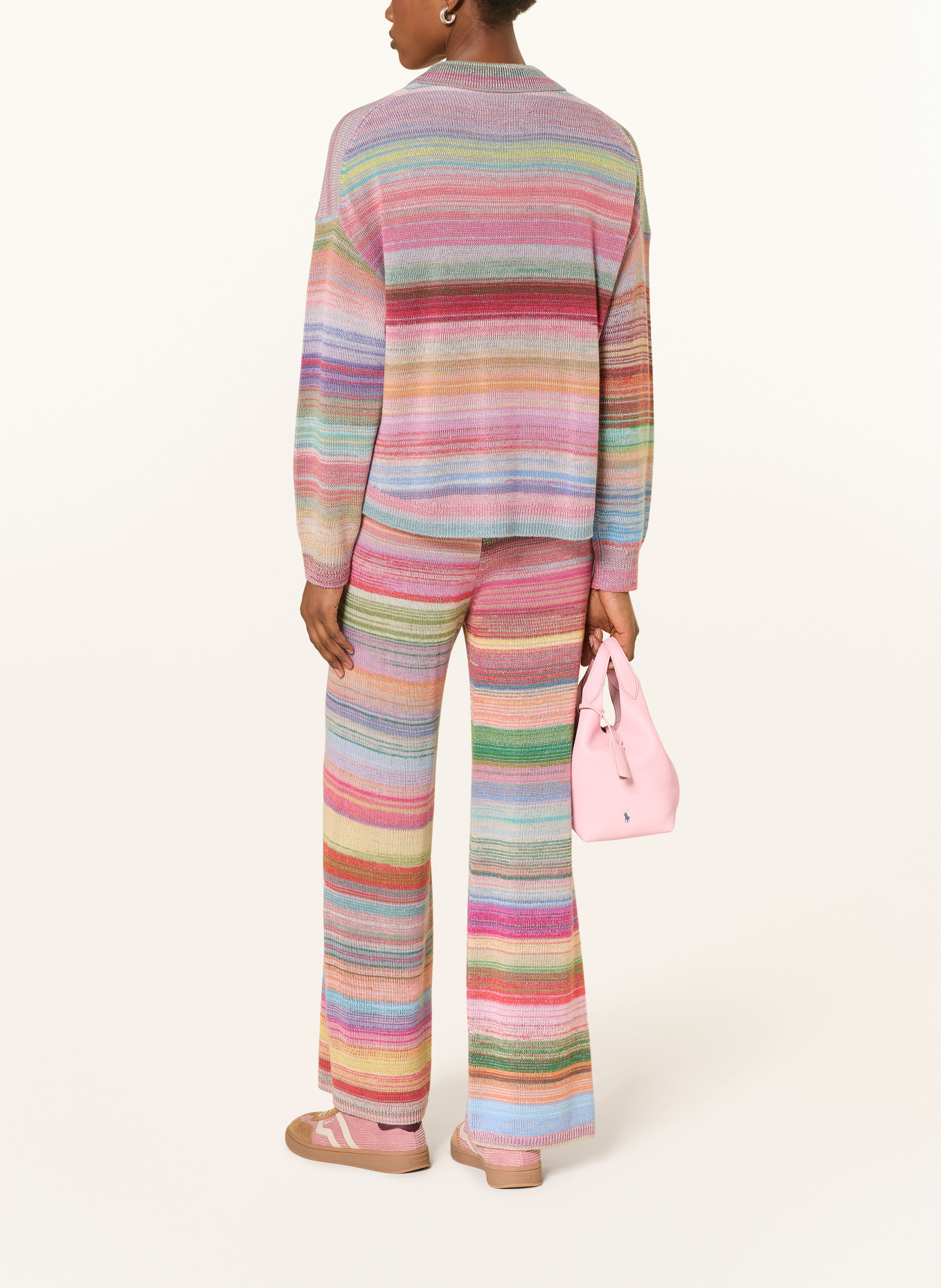 FTC CASHMERE Pullover mit Cashmere: PINK / LILA / DUNKELROT