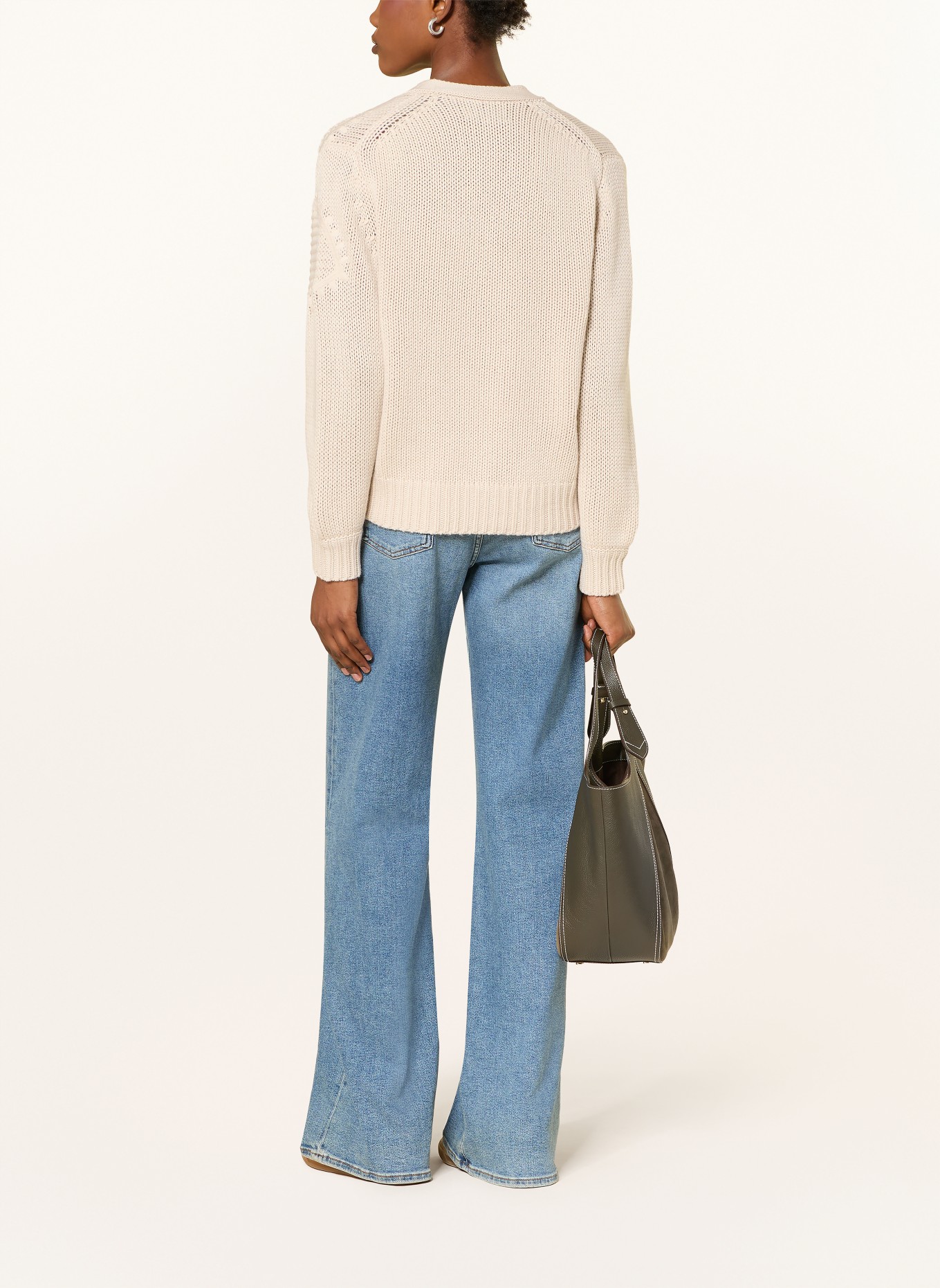 FTC CASHMERE Strickjacke mit Cashmere: BEIGE