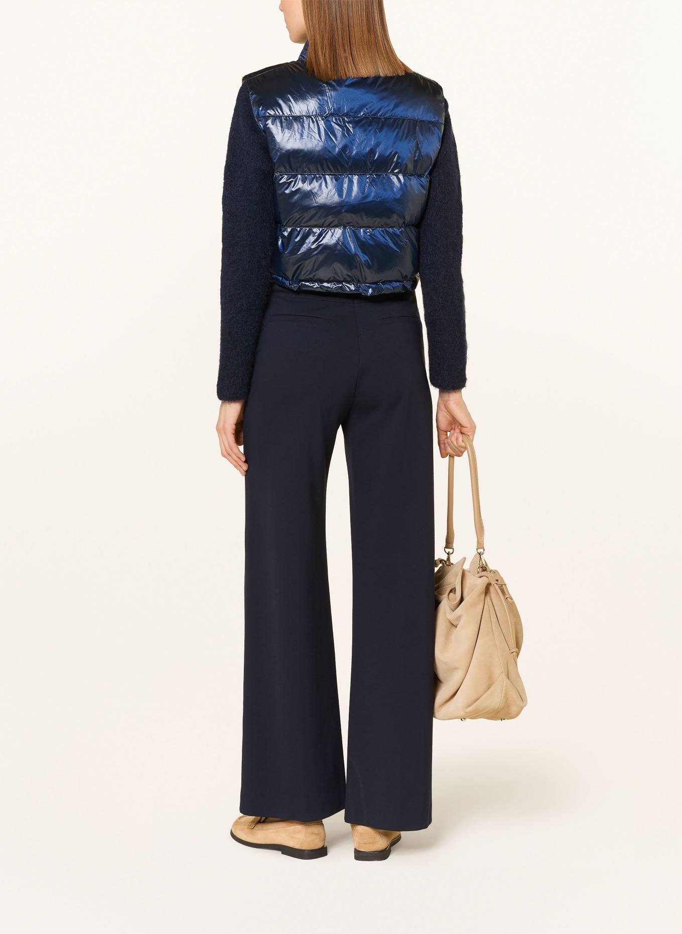 FRIEDA & FREDDIES Cropped-Steppweste MADDY zum Wenden: DUNKELBLAU / BEIGE