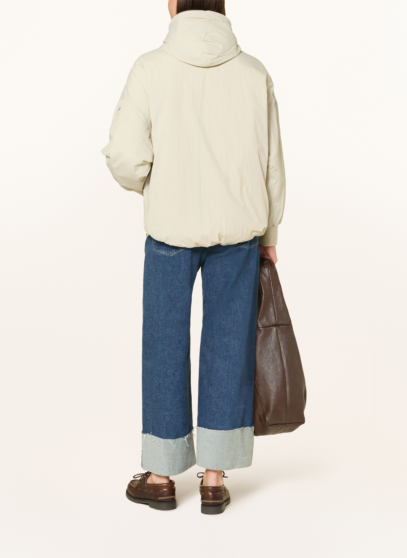 No.1 Como CHIO reversible quilted jacket: CREAM