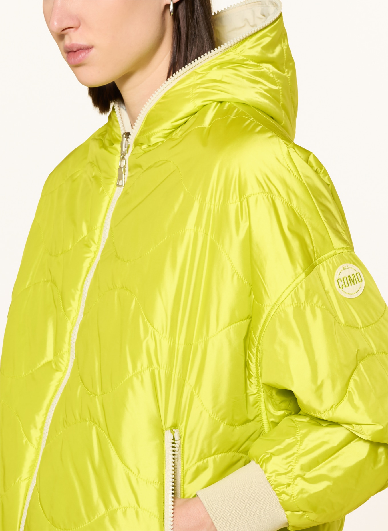 No.1 Como CHIO reversible quilted jacket: CREAM