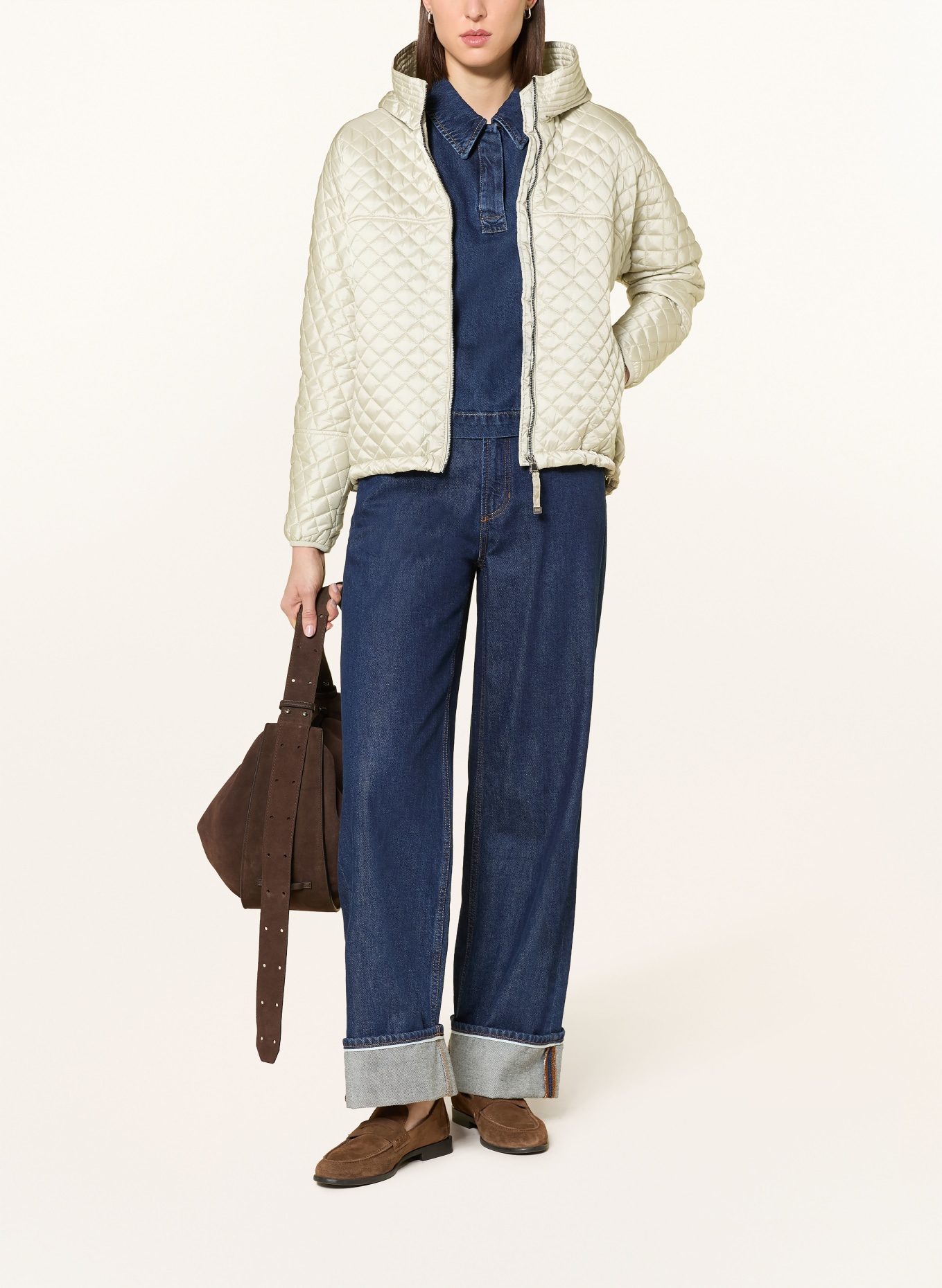 No.1 Como Prošívaná bunda FAITI: SVĚTLE ZELENÁ