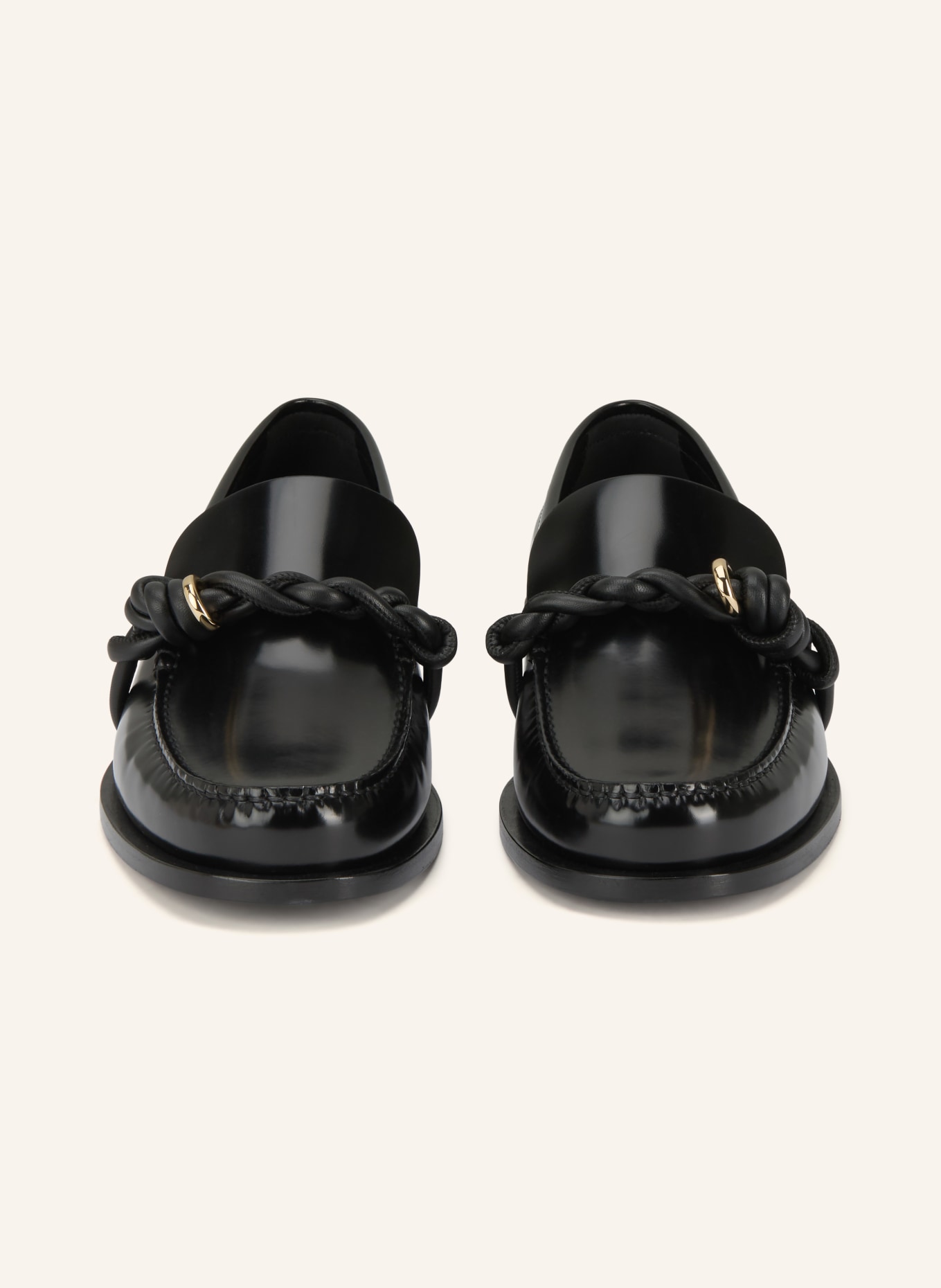 JIL SANDER mocasyn: CZARNY