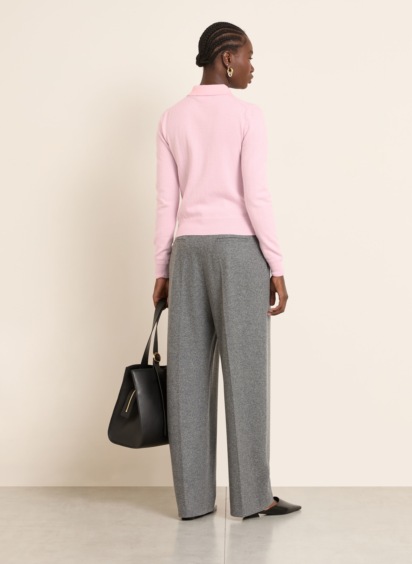 JIL SANDER Strick-Poloshirt: ROSA