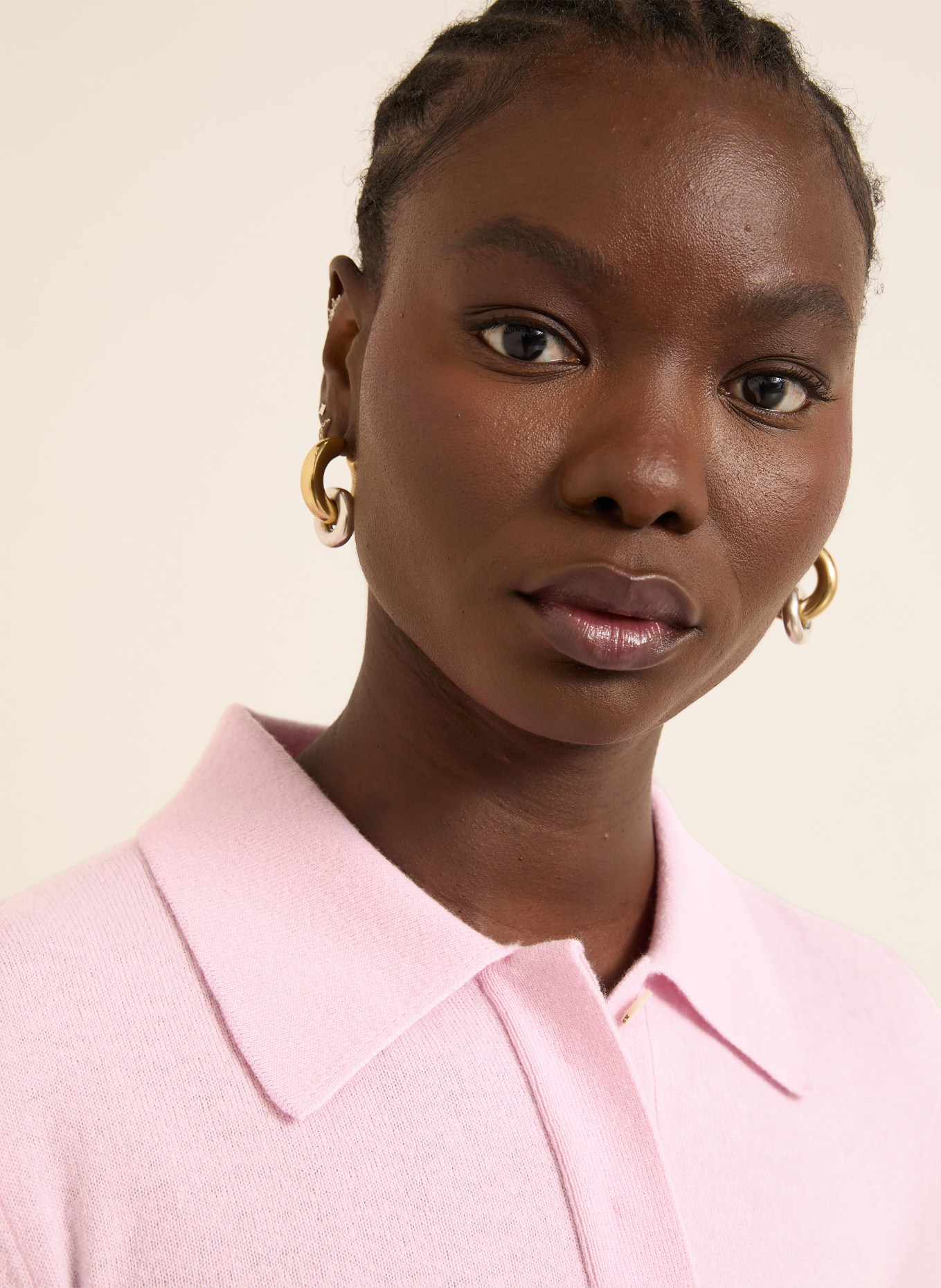 JIL SANDER Strick-Poloshirt: ROSA