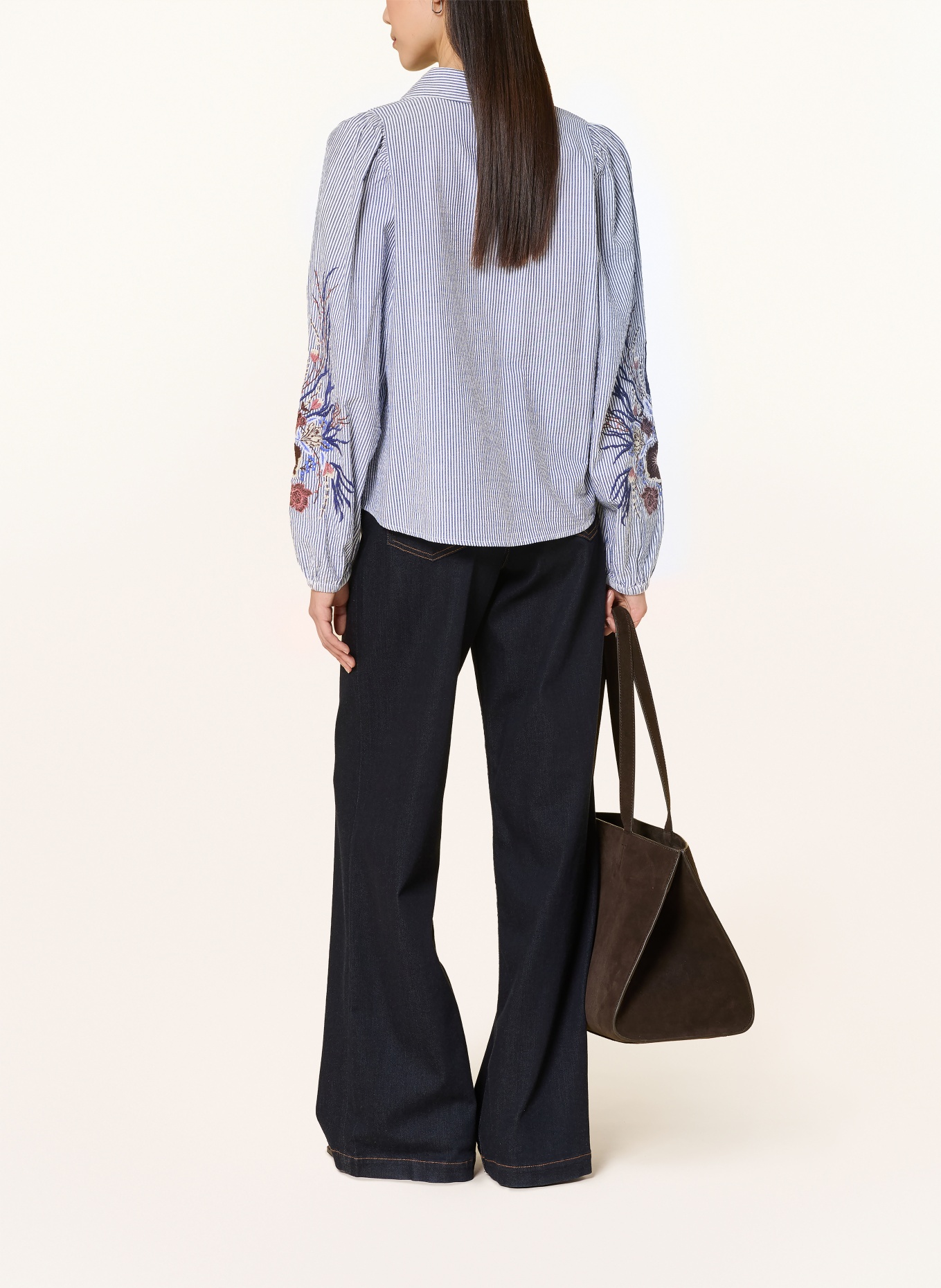 MOS MOSH Košile MMCIU: TMAVĚ MODRÁ / HNĚDÁ / BÍLÁ