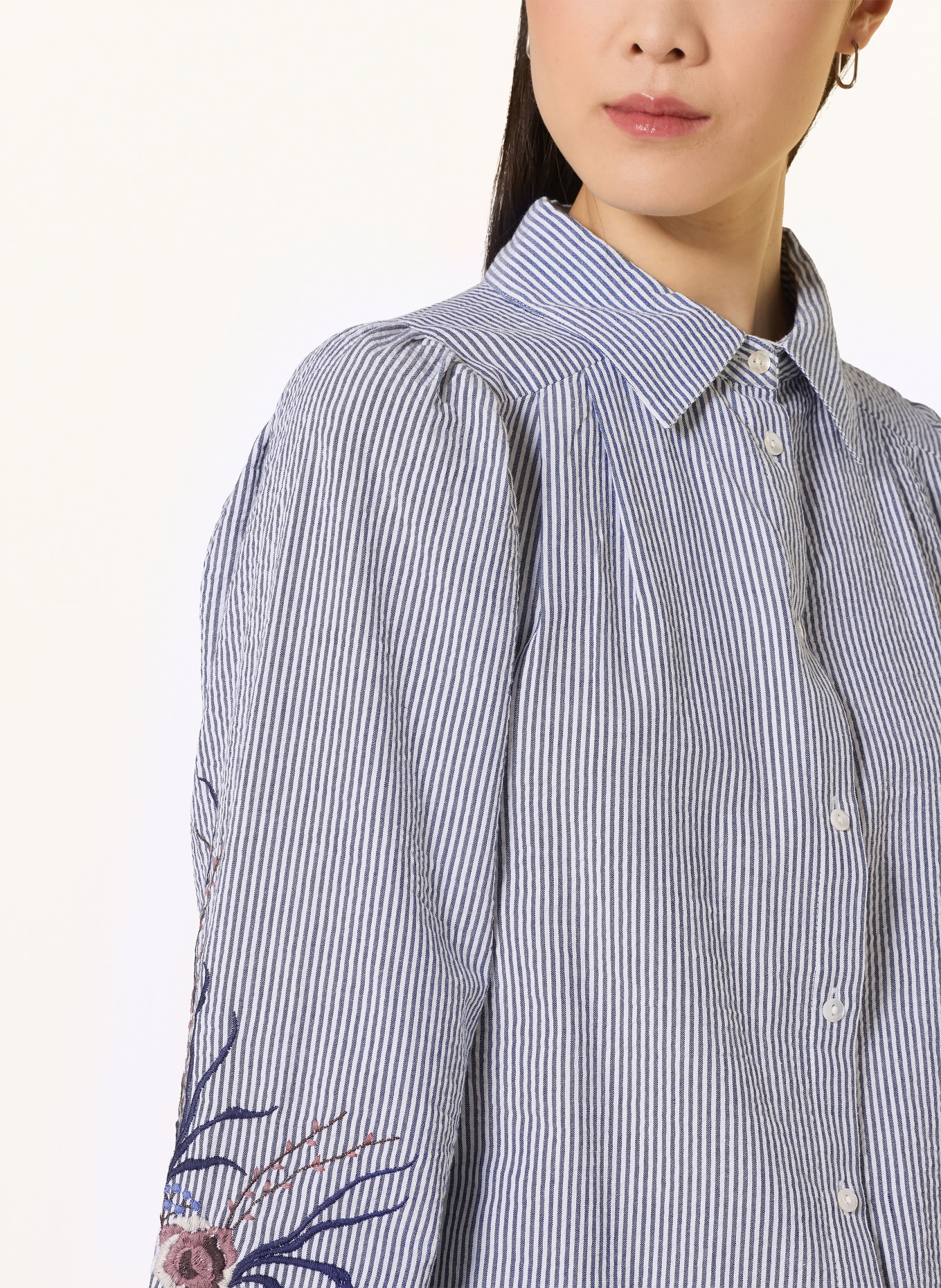 MOS MOSH Košile MMCIU: TMAVĚ MODRÁ / HNĚDÁ / BÍLÁ