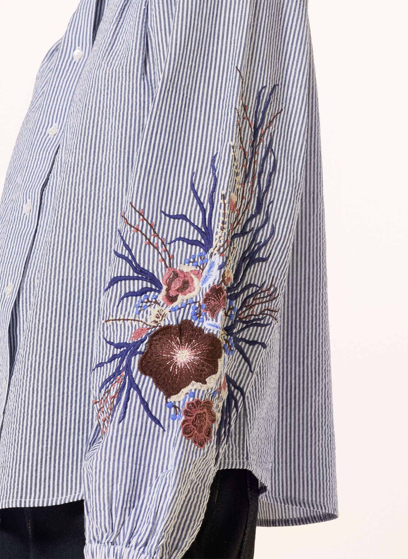 MOS MOSH Košile MMCIU: TMAVĚ MODRÁ / HNĚDÁ / BÍLÁ