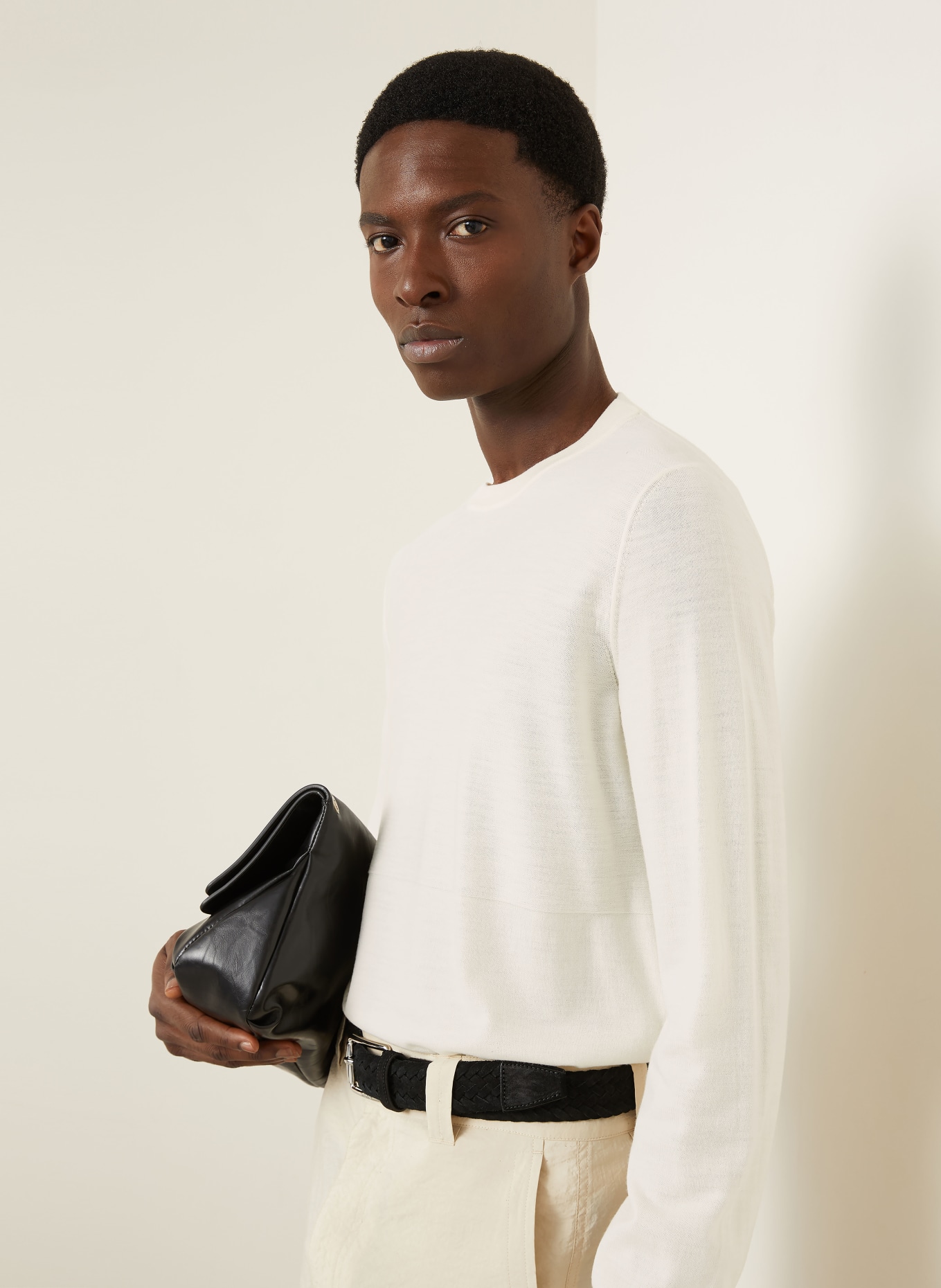 JIL SANDER Pullover aus Merinowolle: ECRU