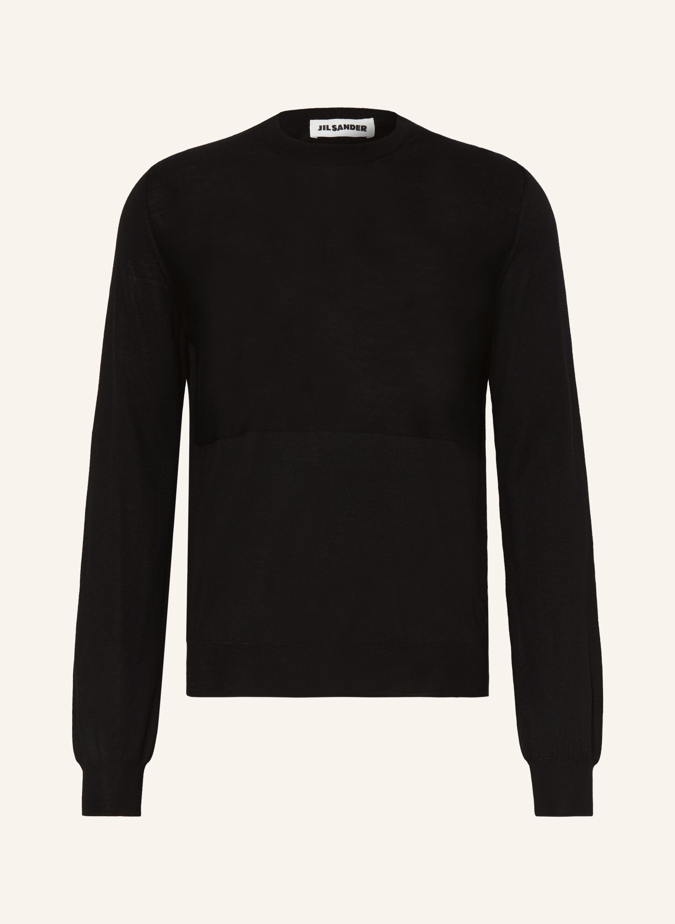 JIL SANDER Pullover aus Merinowolle: SCHWARZ
