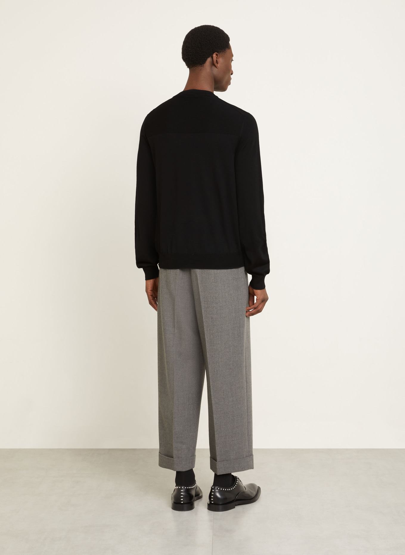 JIL SANDER Pullover aus Merinowolle: SCHWARZ