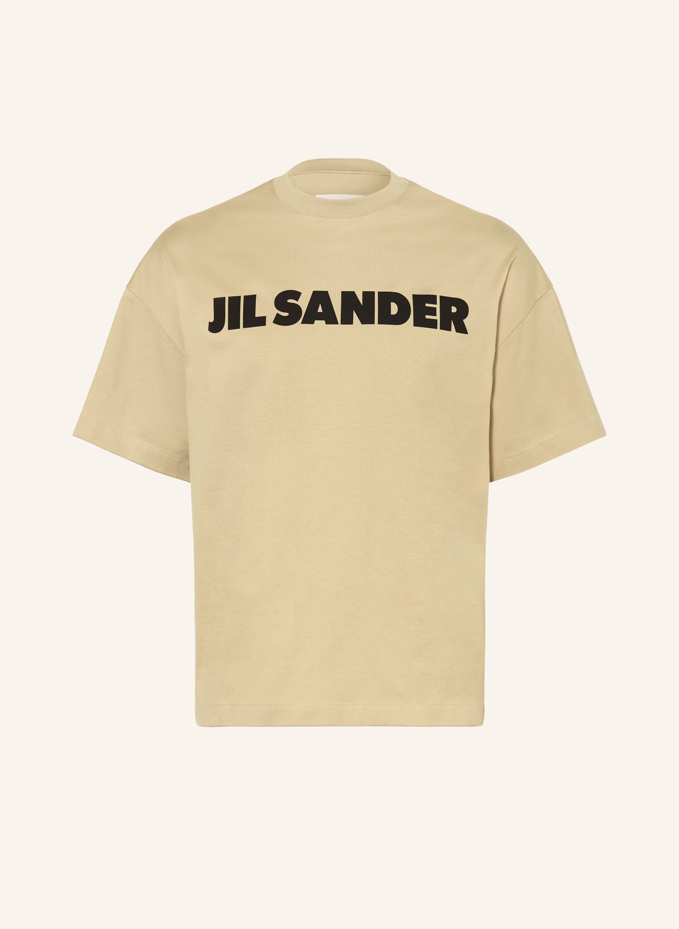JIL SANDER T-Shirt: BEIGE / SCHWARZ