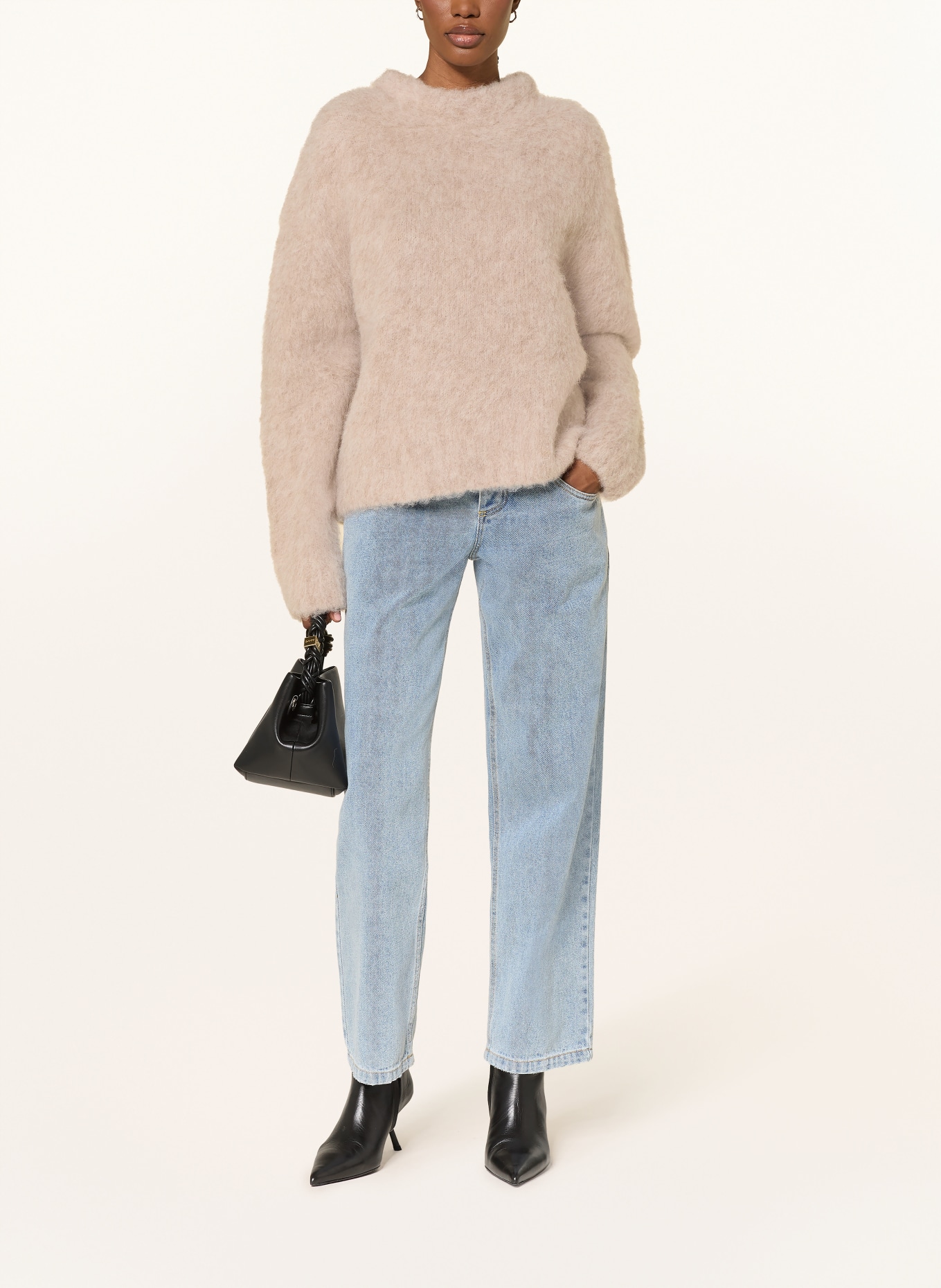 black palms Alpaka-Pullover MOMO: BEIGE