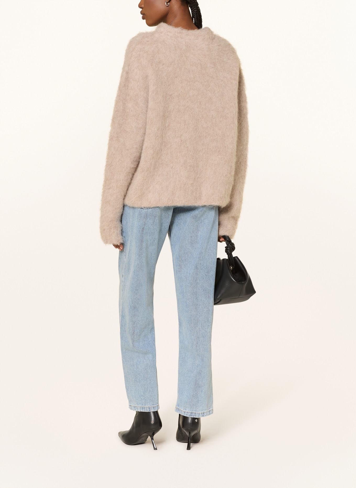 black palms Alpaka-Pullover MOMO: BEIGE