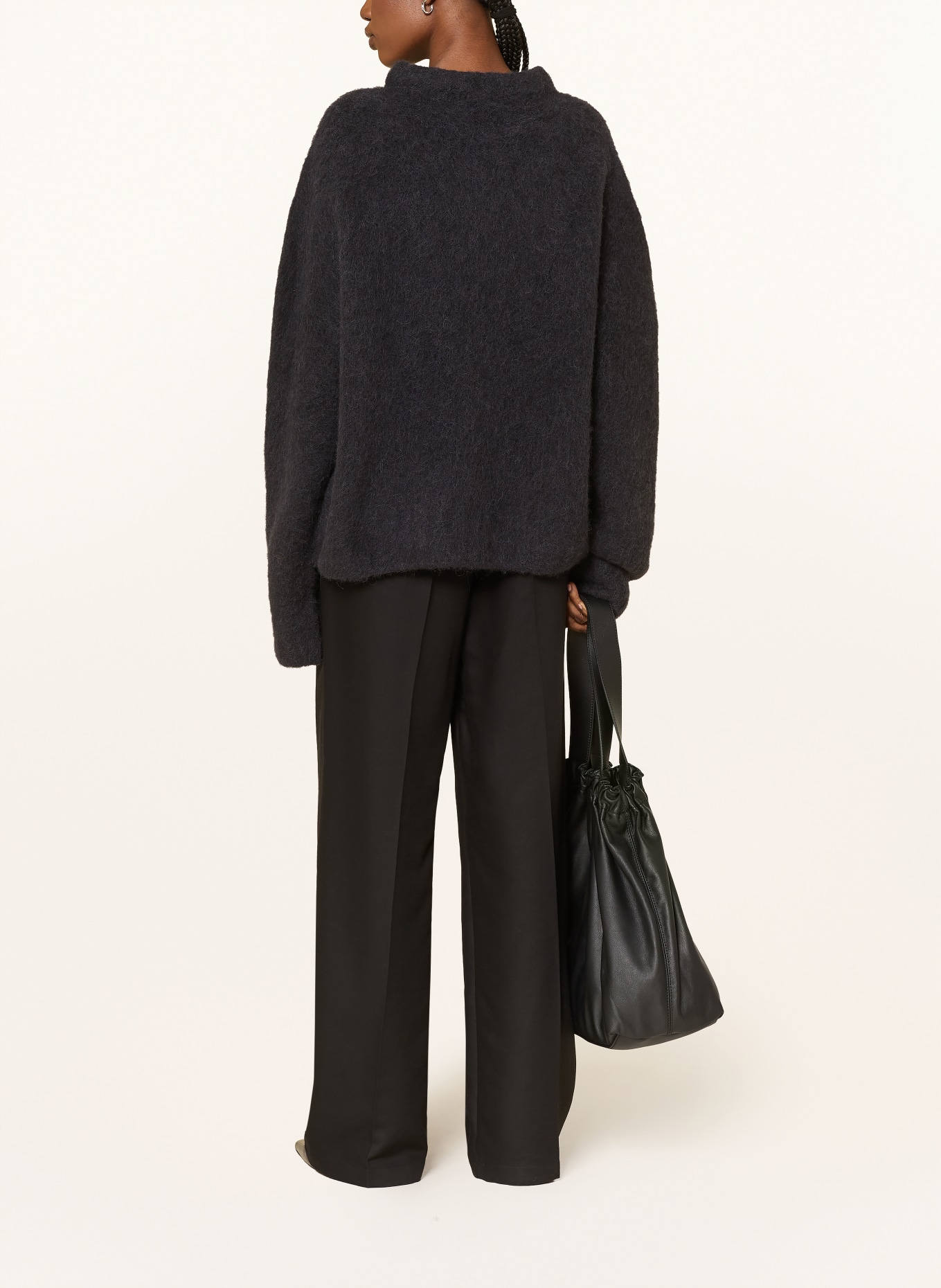 black palms Alpaka-Pullover MOMO: DUNKELBLAU