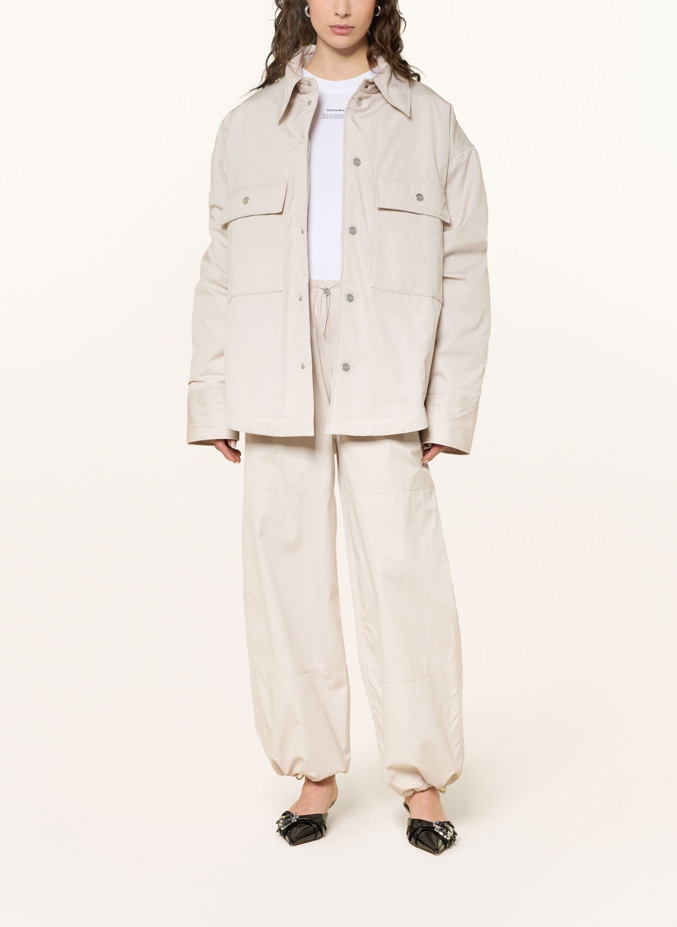 black palms Overjacket KAERA: CREME