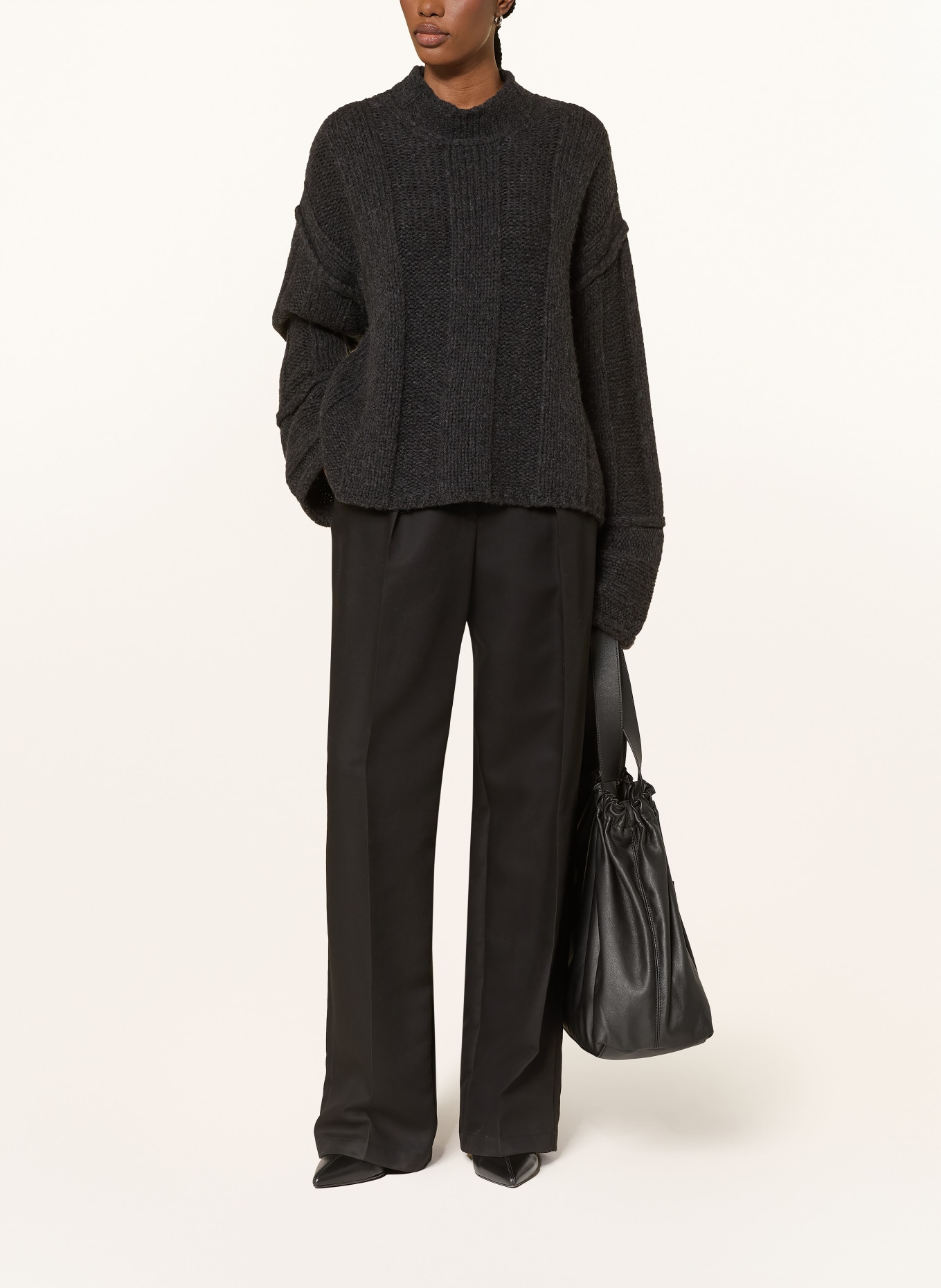 black palms STYNA sweater: DARK GRAY