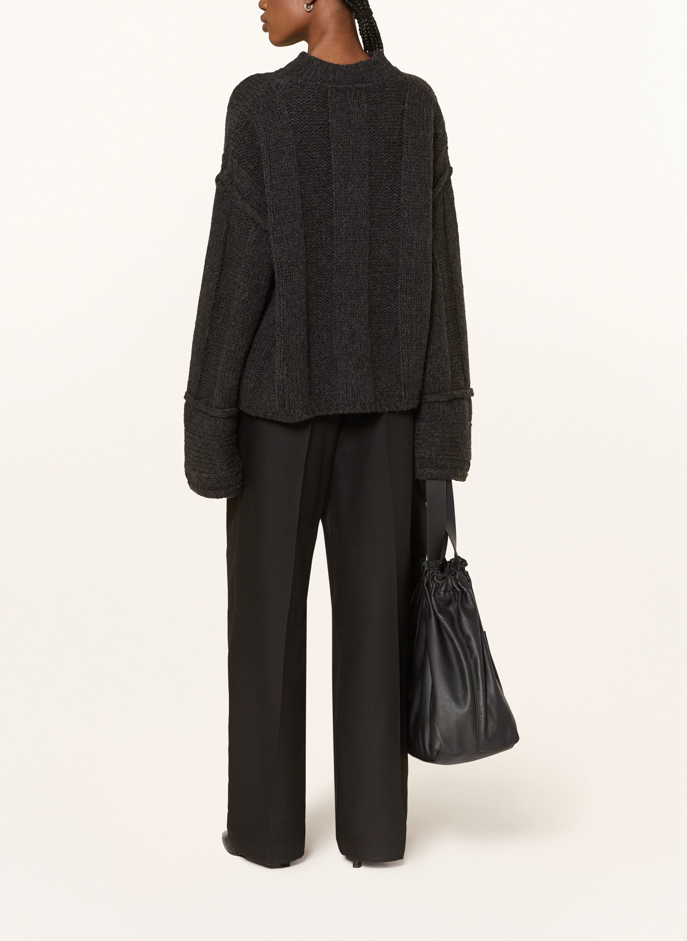 black palms STYNA sweater: DARK GRAY