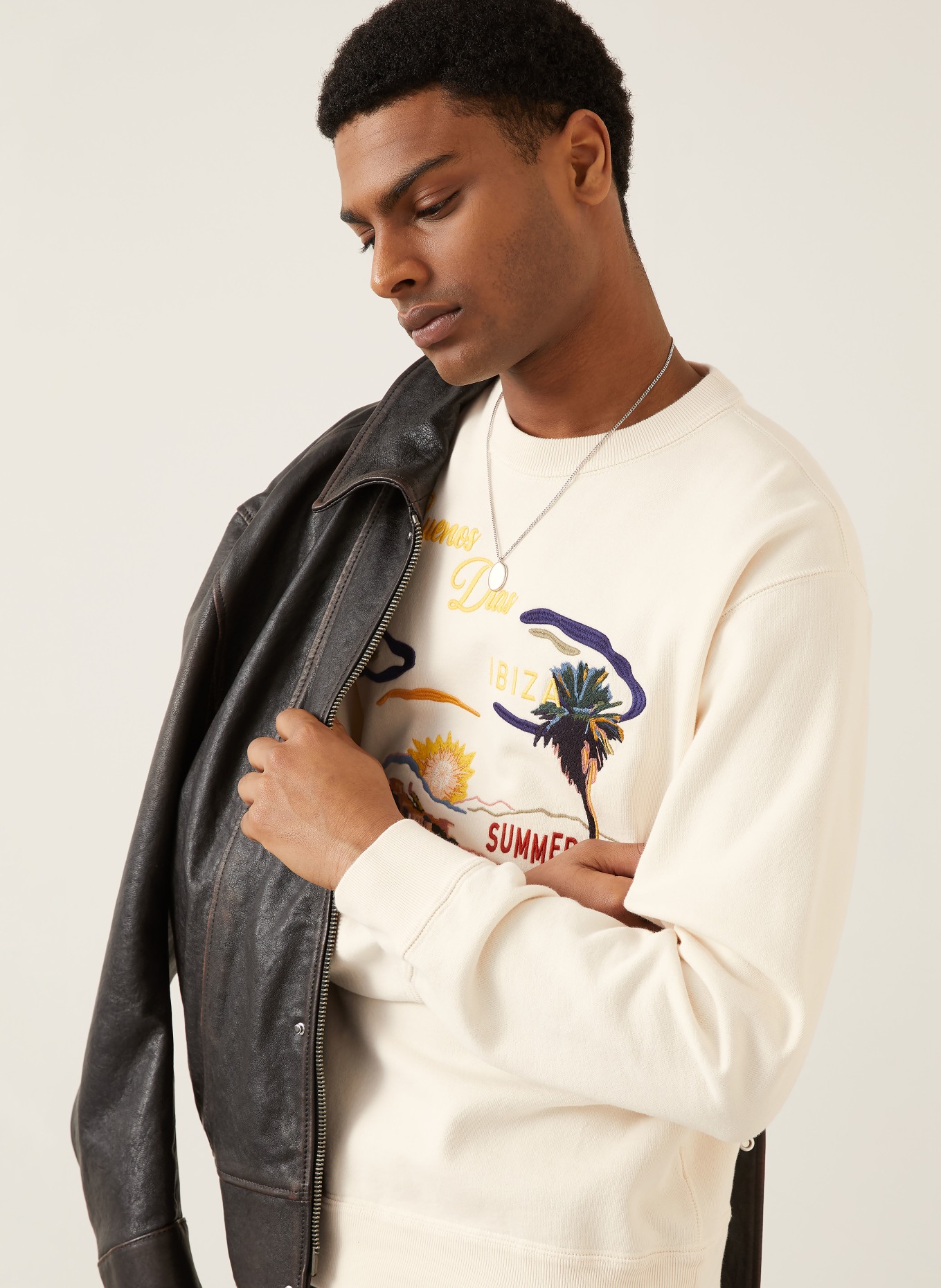 ISABEL MARANT Sweatshirt MIKOY: ECRU / GELB / DUNKELBLAU