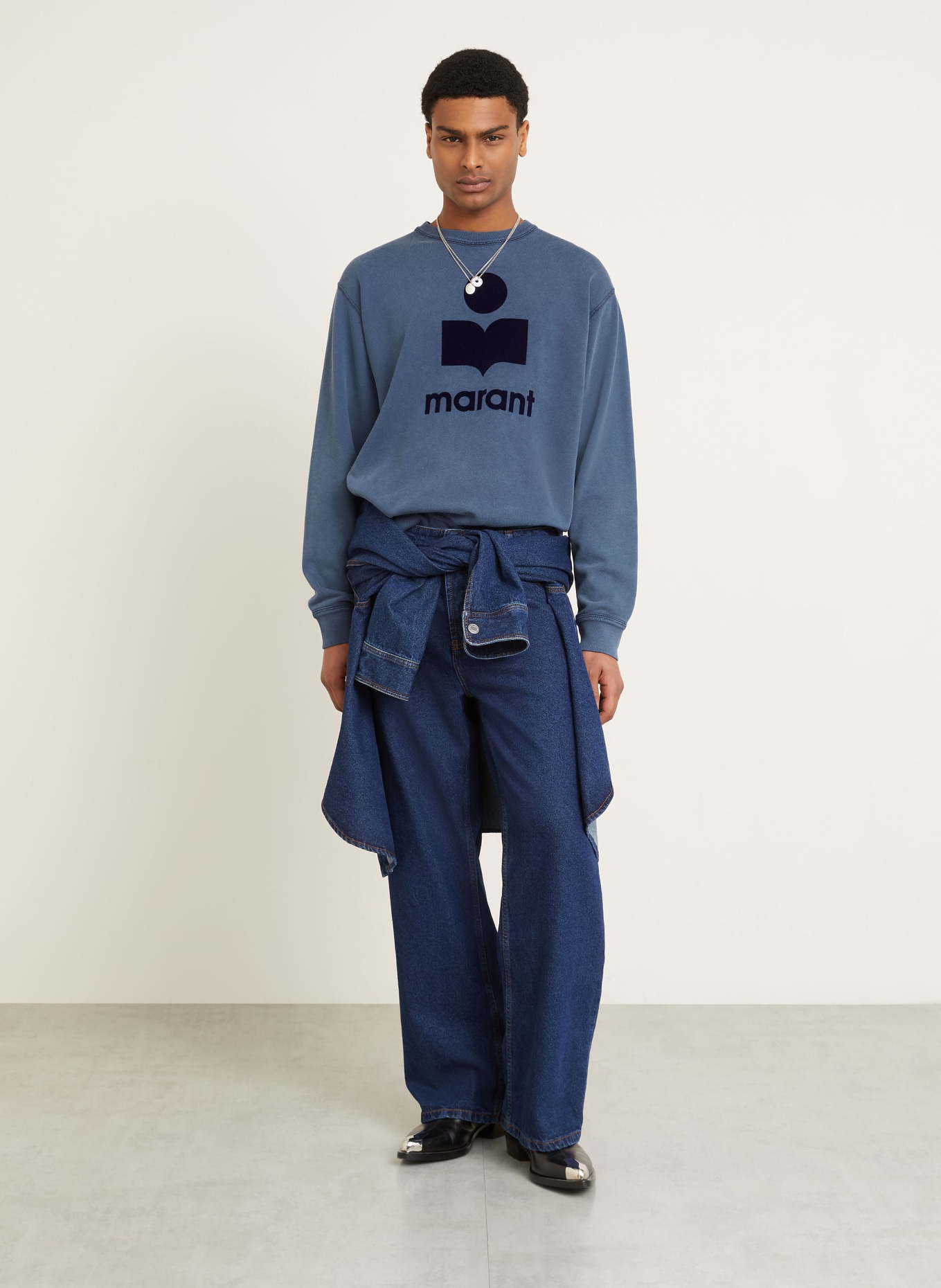 ISABEL MARANT Sweatshirt MIKOY: BLAU / DUNKELBLAU