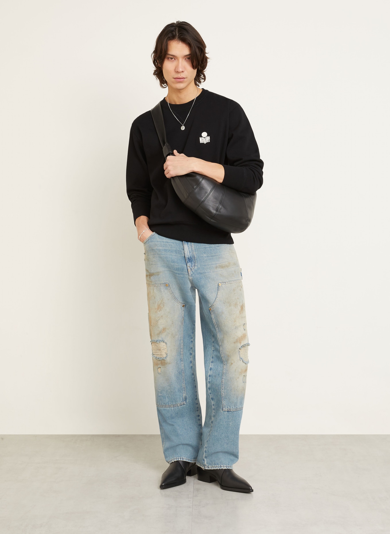 ISABEL MARANT MIKE sweatshirt: BLACK